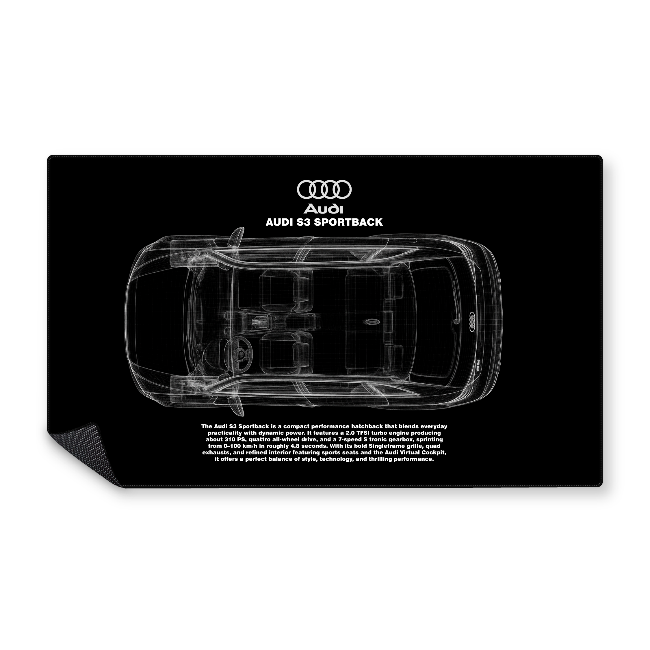 Mousepad AUDI S3 100x60 Classic | Custom