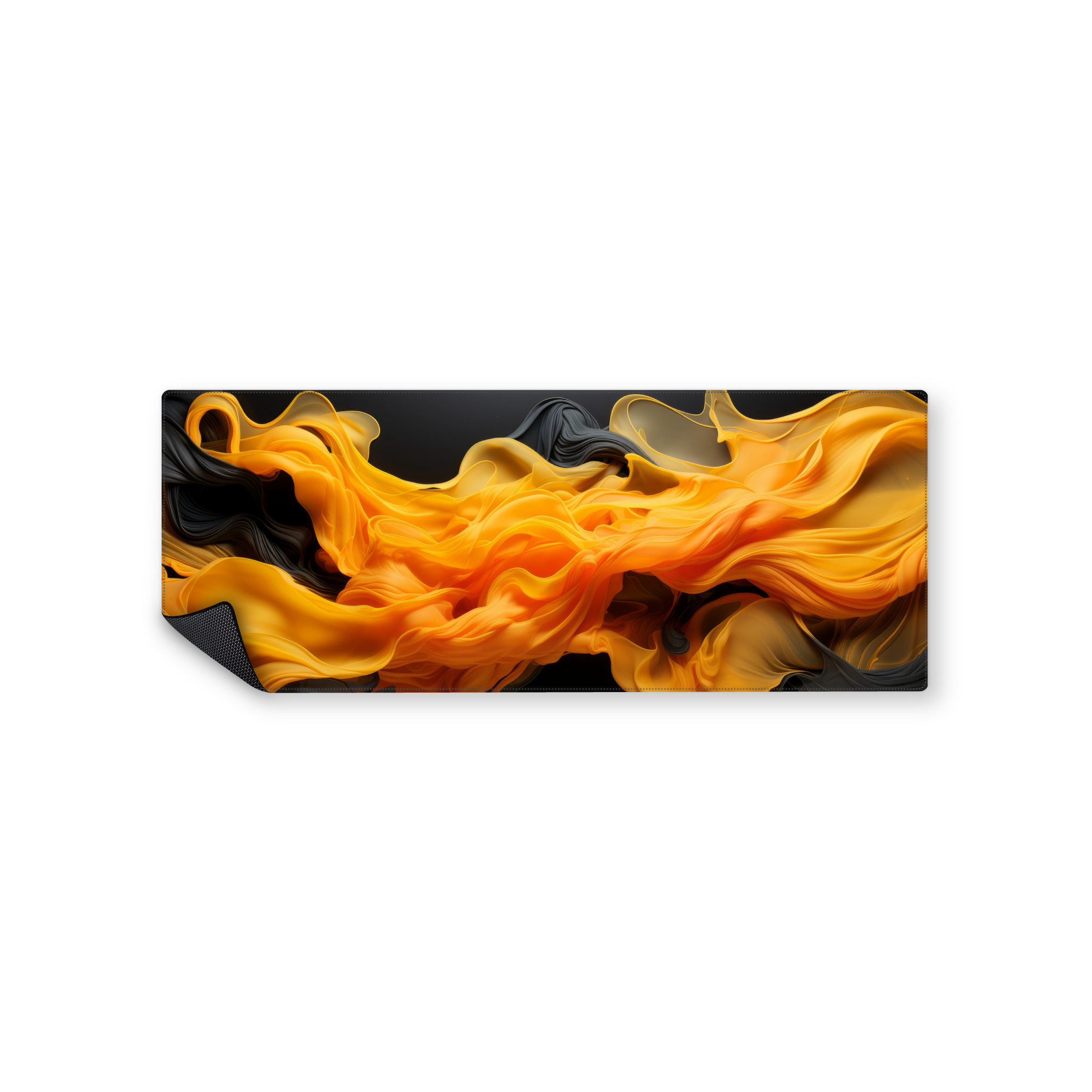 Mousepad Abstracto negro y naranja 82x32 Classic | Custom