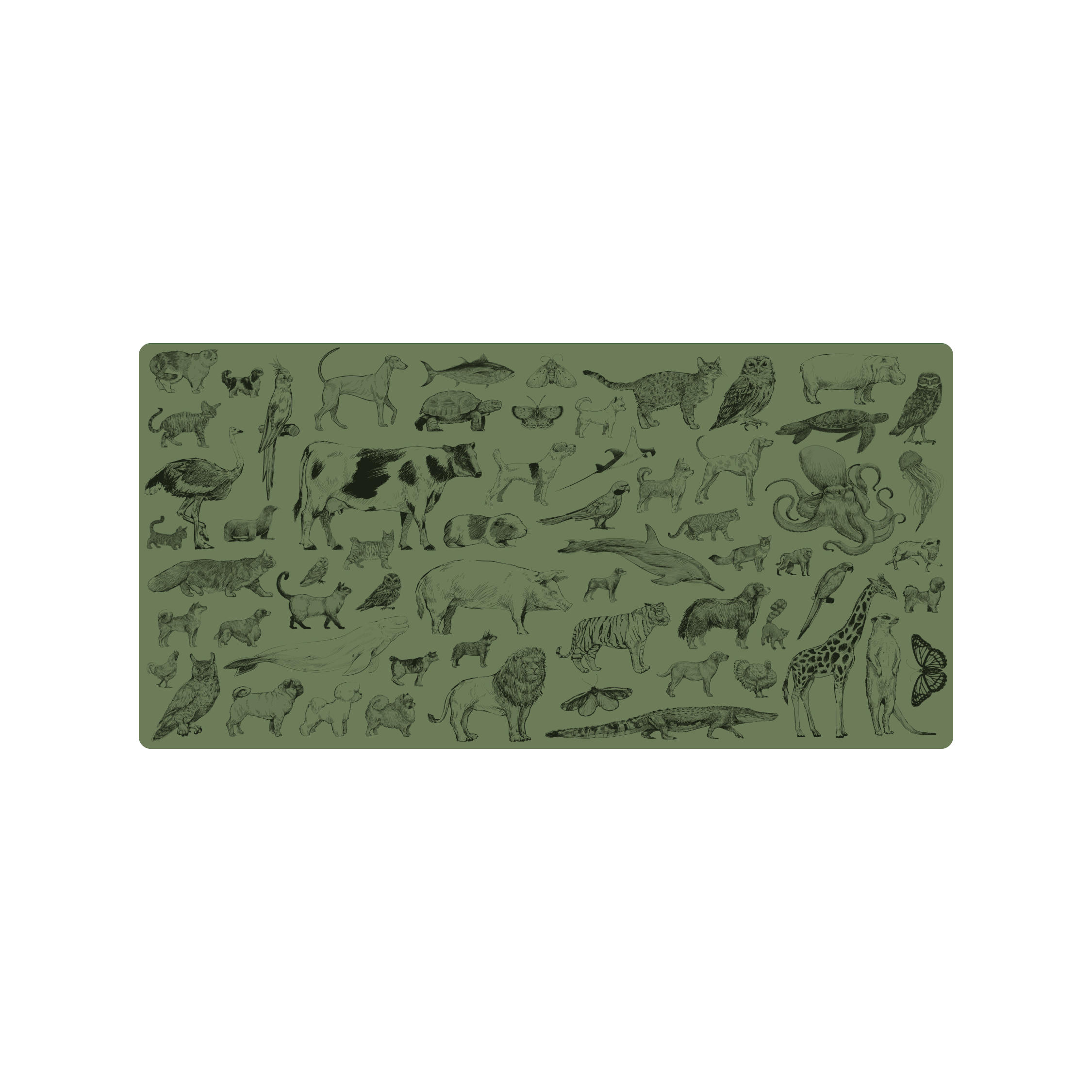 Mousepad Atlas animal 55x27 Classic | Custom
