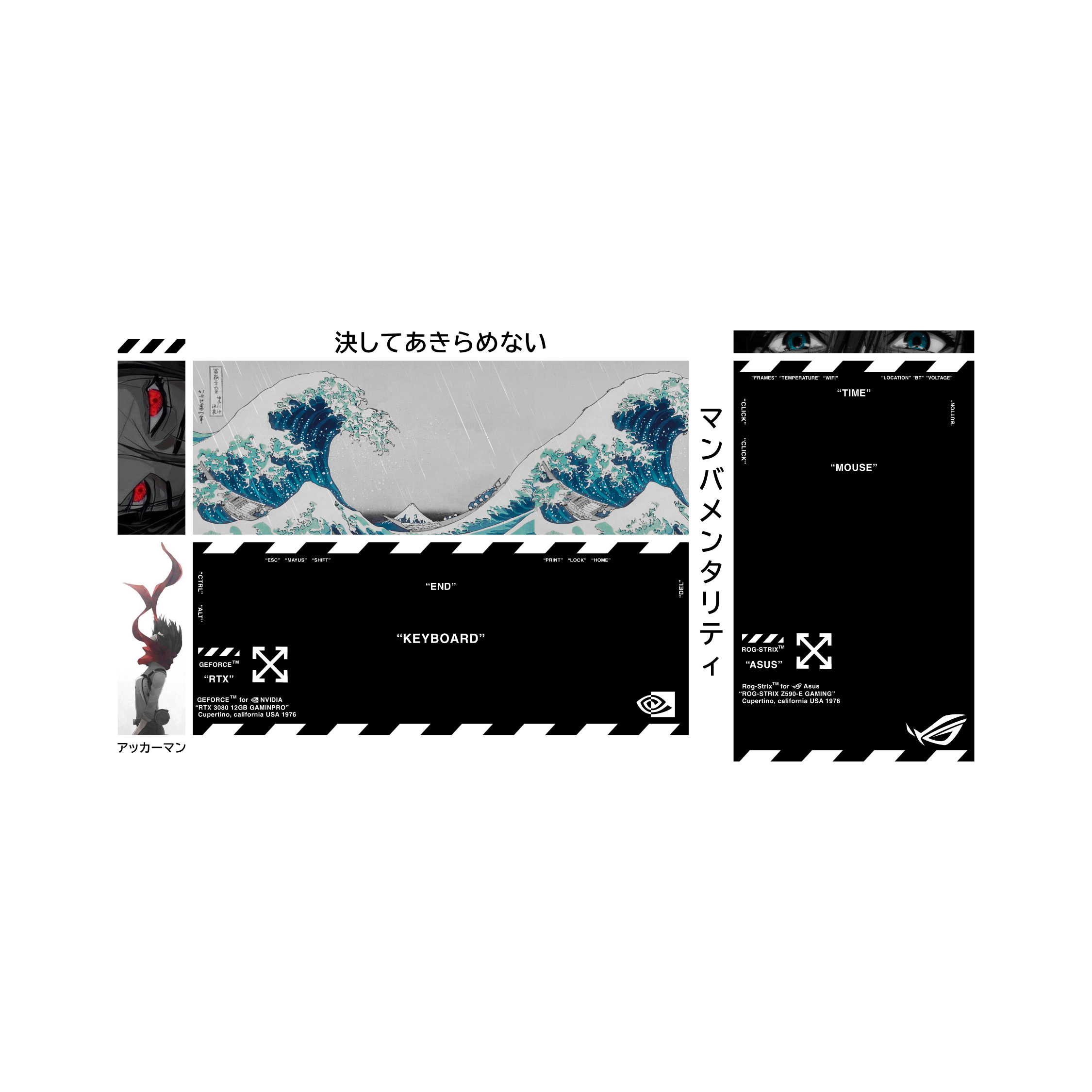Mousepad BLACK OFF WHITE 120x60 PRO | Custom