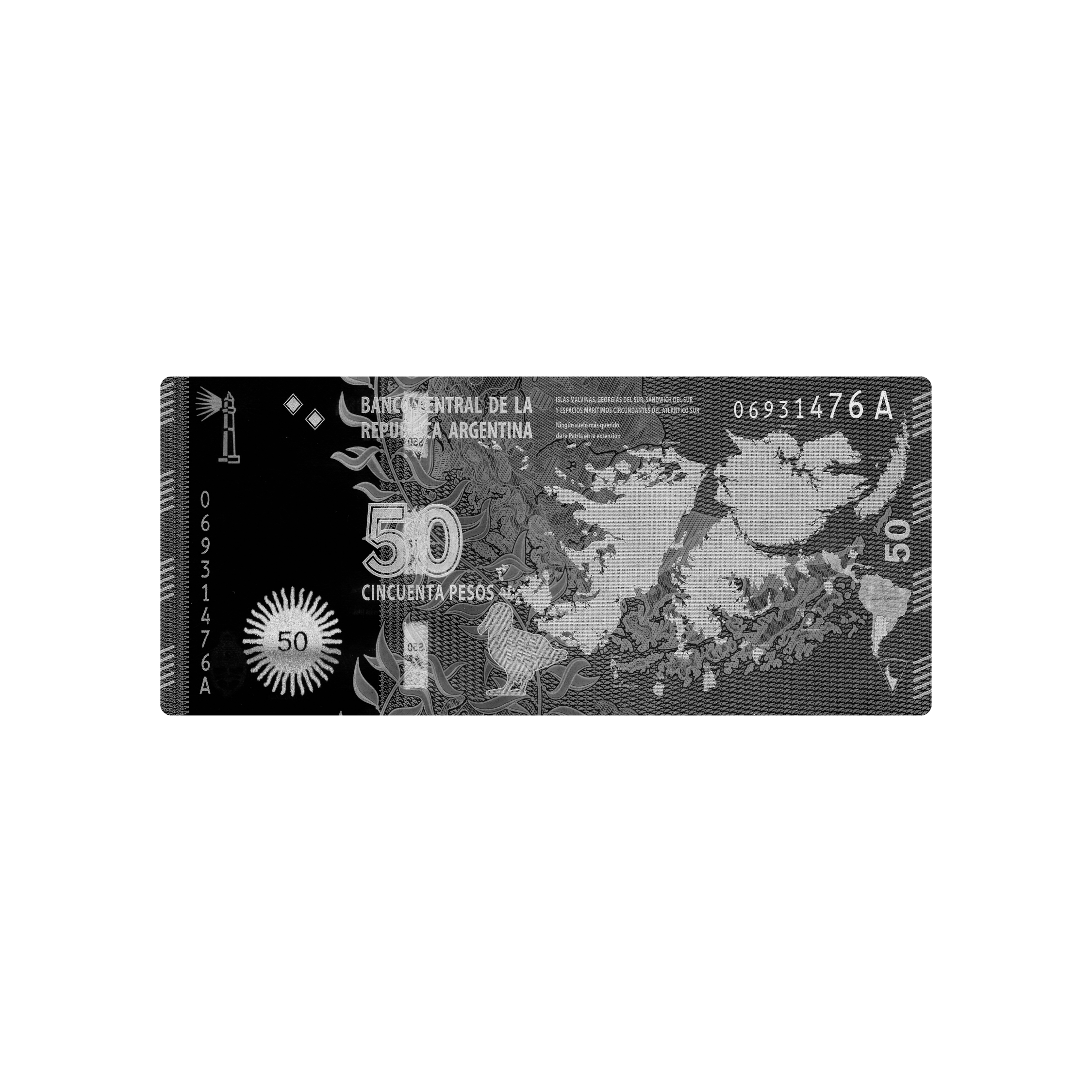 Mousepad Billete 50 Negro 90x40 PRO | Custom