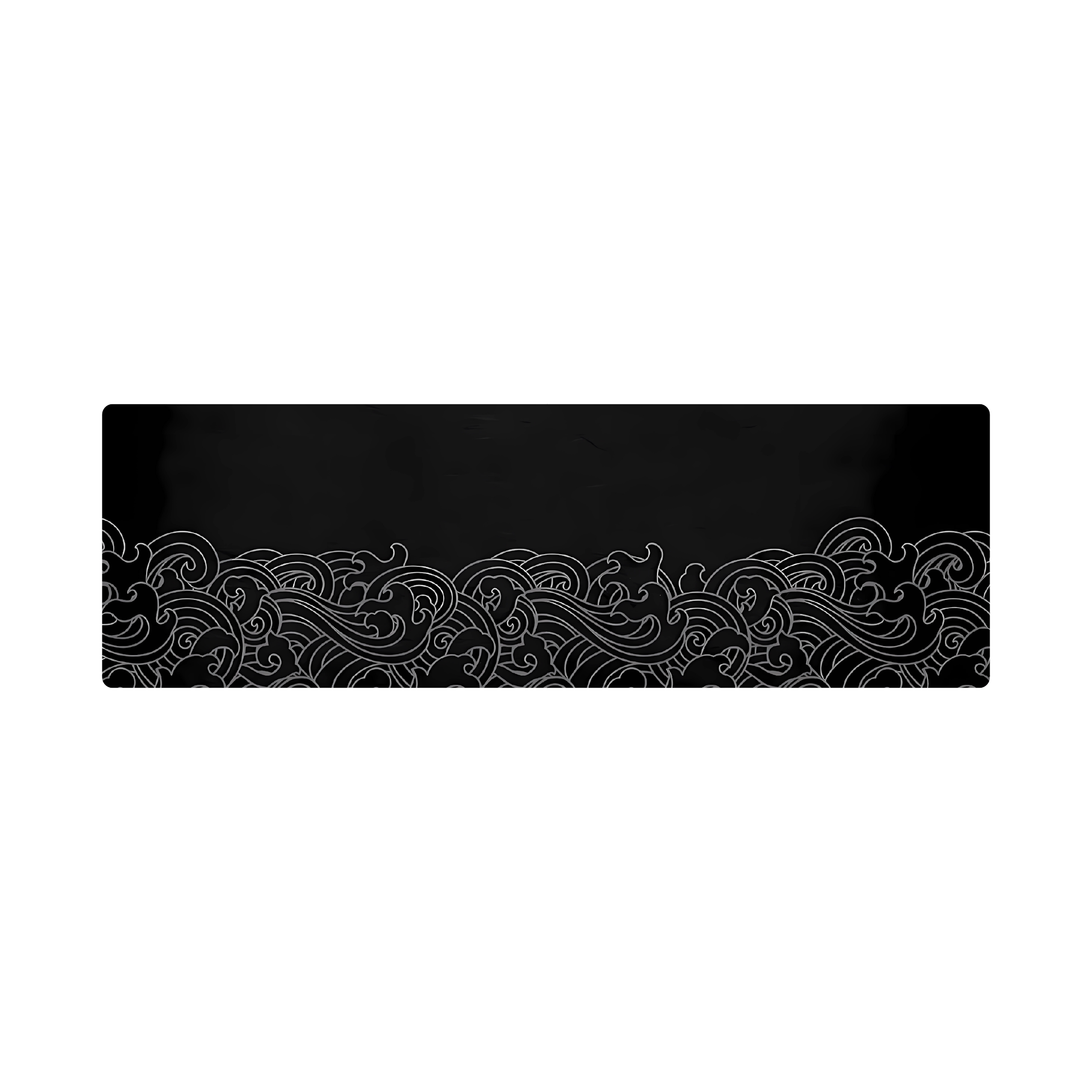 Mousepad Black Leaves 90x28 Classic | Custom
