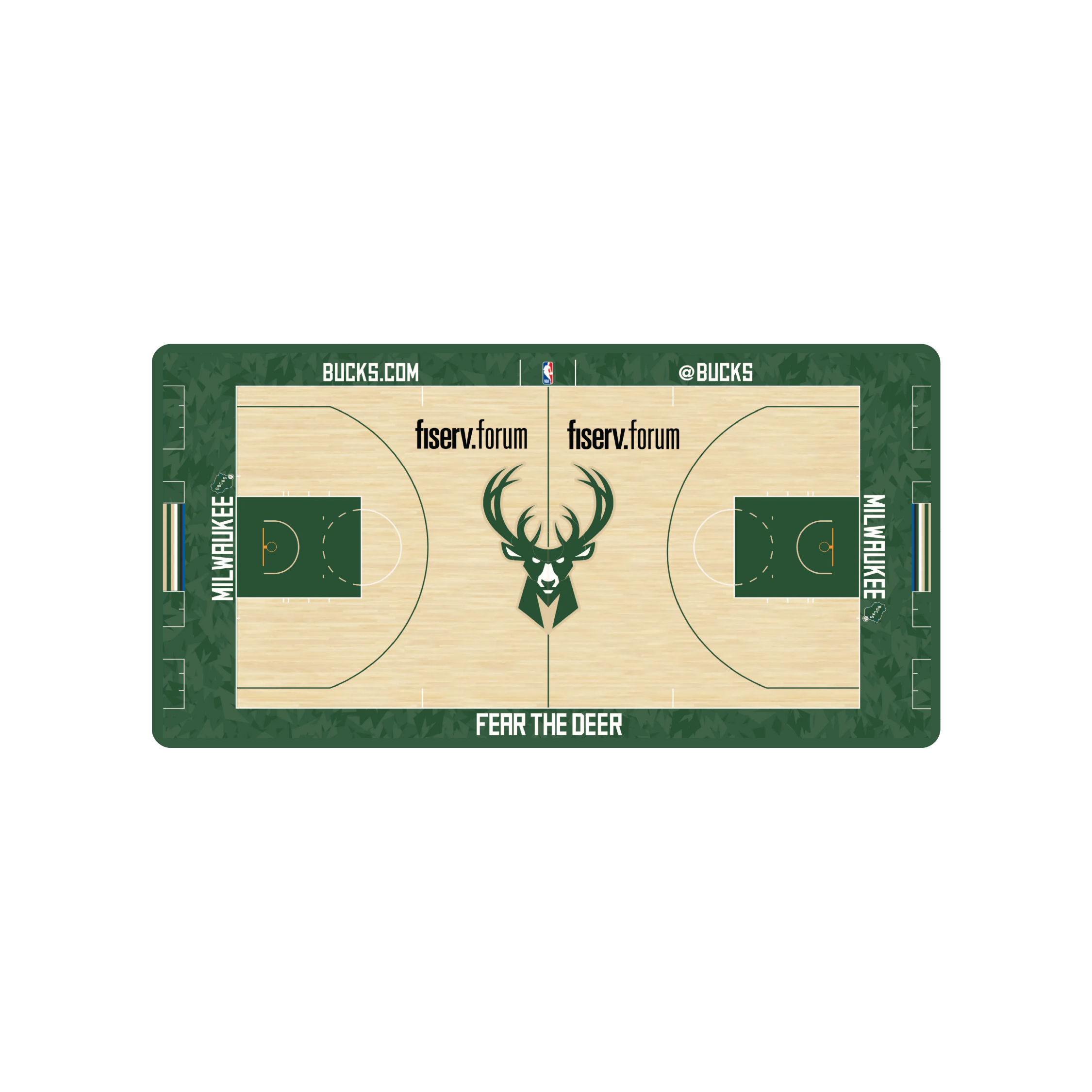 Mousepad Cancha Milwaukee Bucks 80x40 | NOTMID