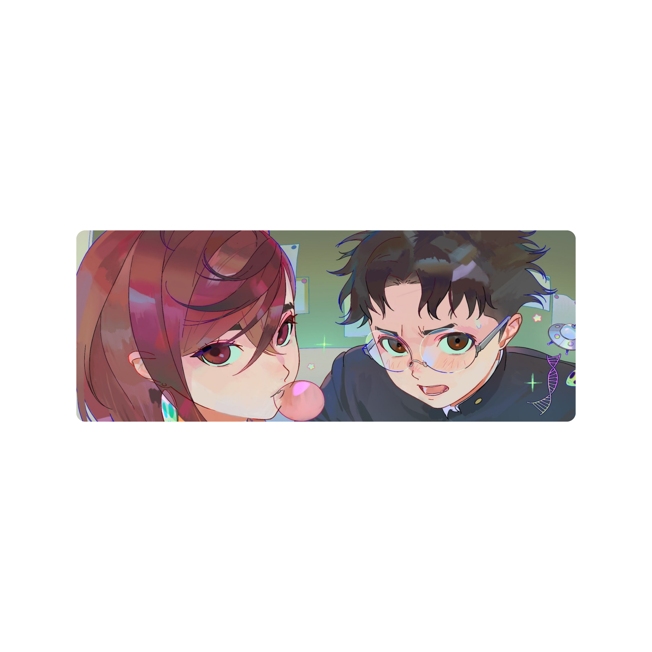 Mousepad DanDaDan momo y okarun 80x30 Classic | Custom