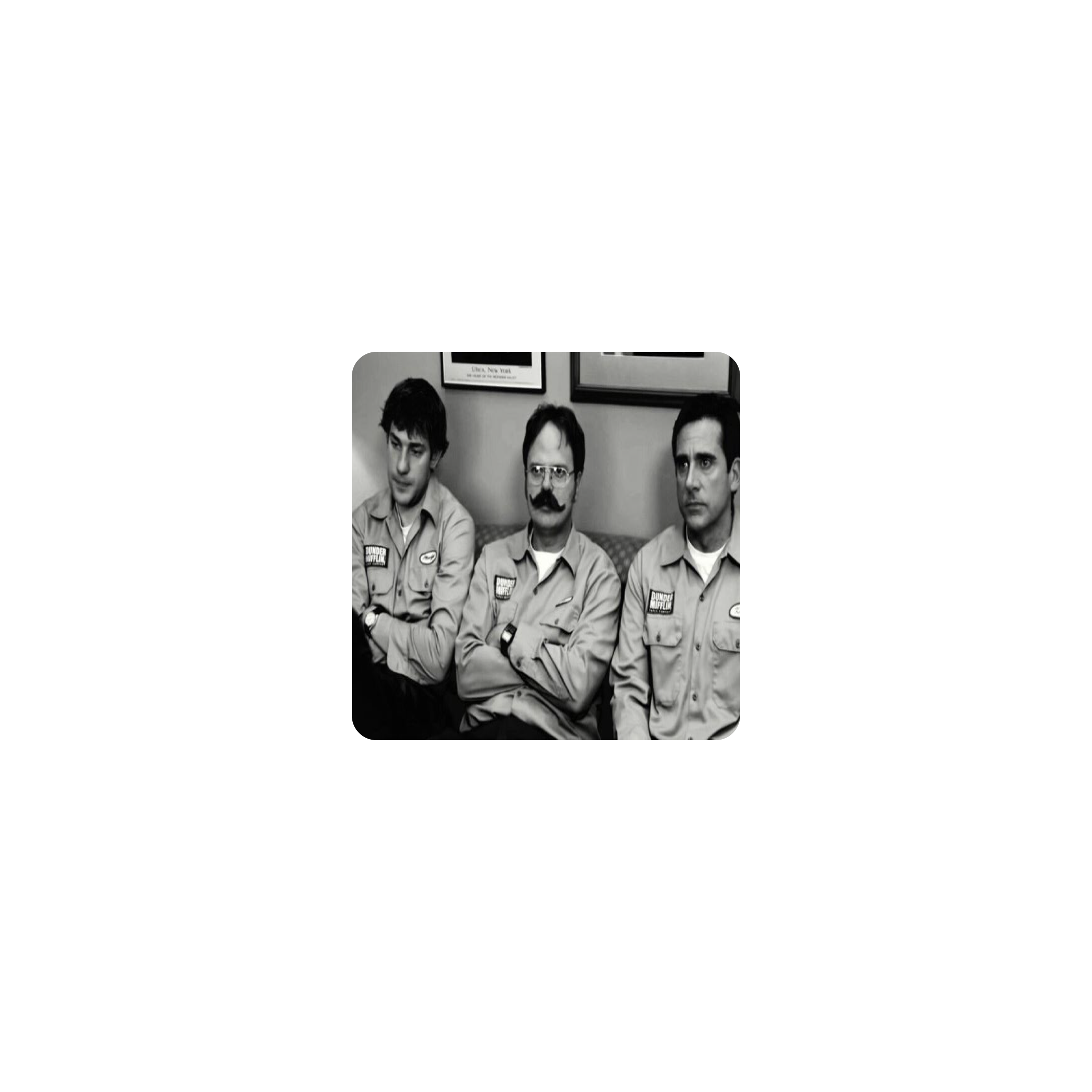 Mousepad Dwight con bigote 25x25 Classic | Custom