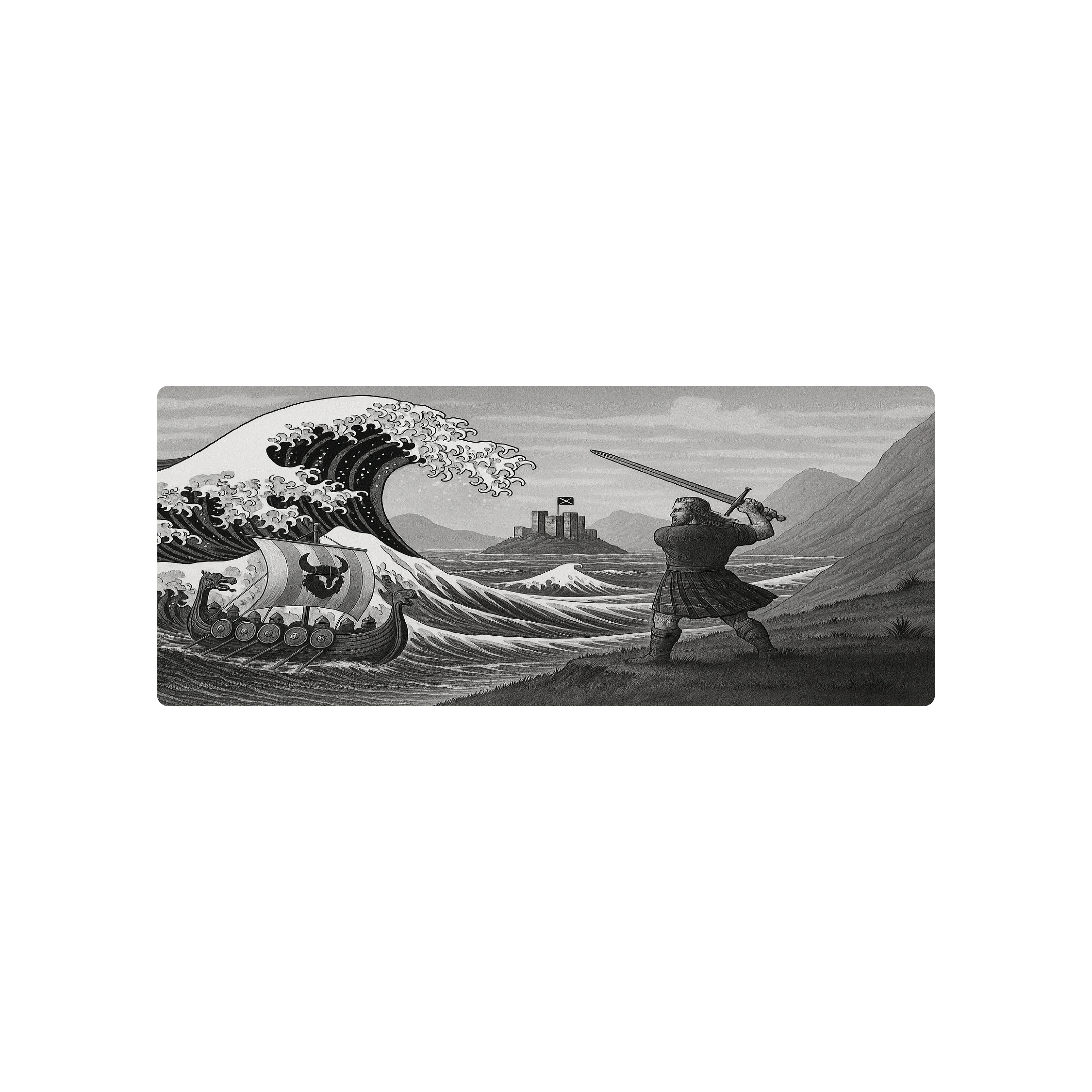 Mousepad Gran ola escocesa 84x34 PRO | Custom