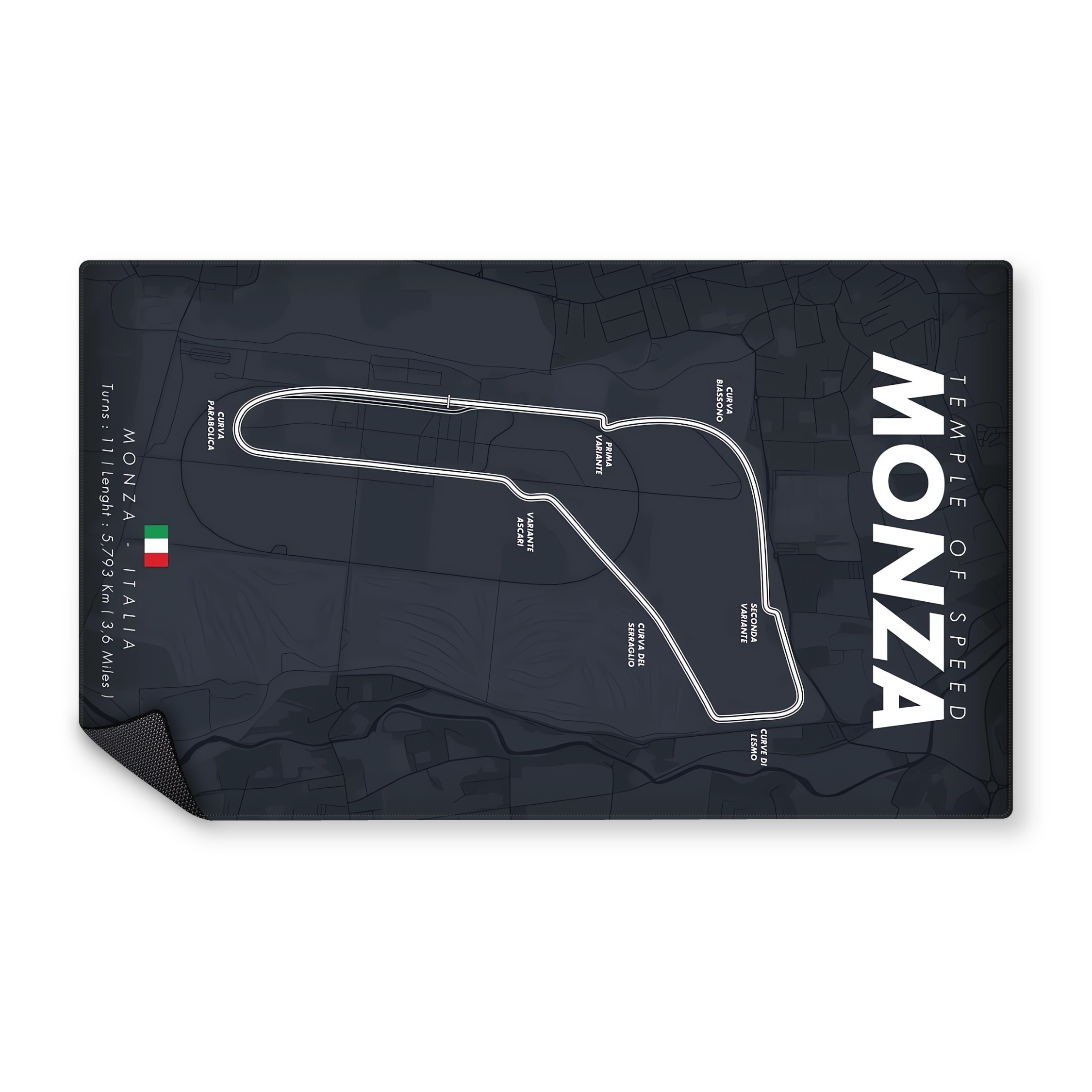 Mousepad Mapa de Monza 100x60 Classic | Custom