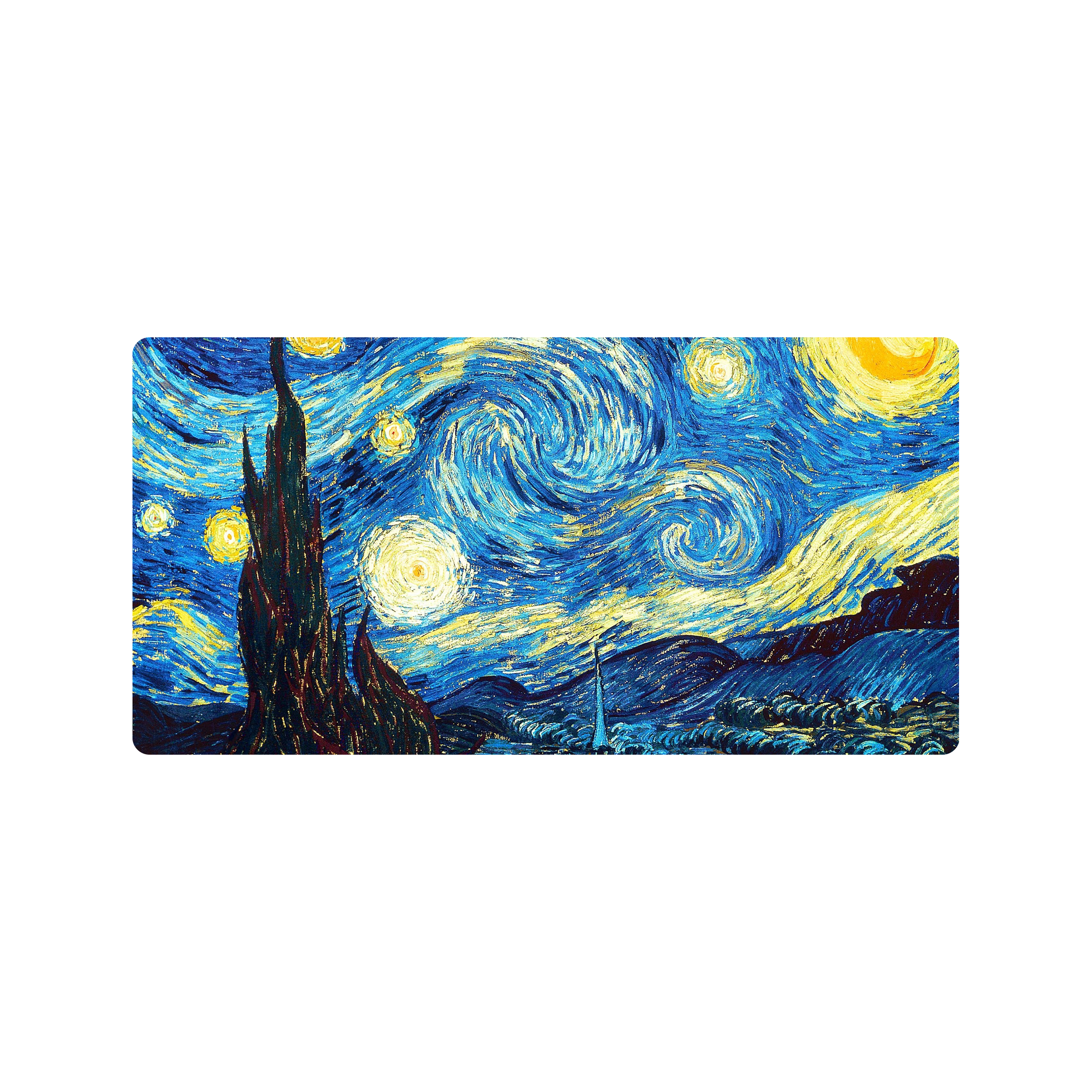 Mousepad Noche Estrellada Van Gogh 90x45 Classic | Custom