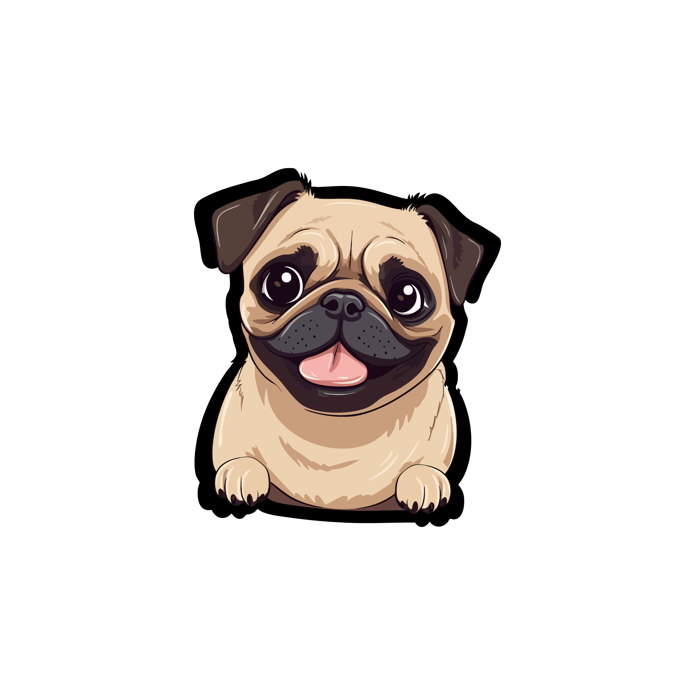 Mousepad Pug 30x30 Form PRO | Custom
