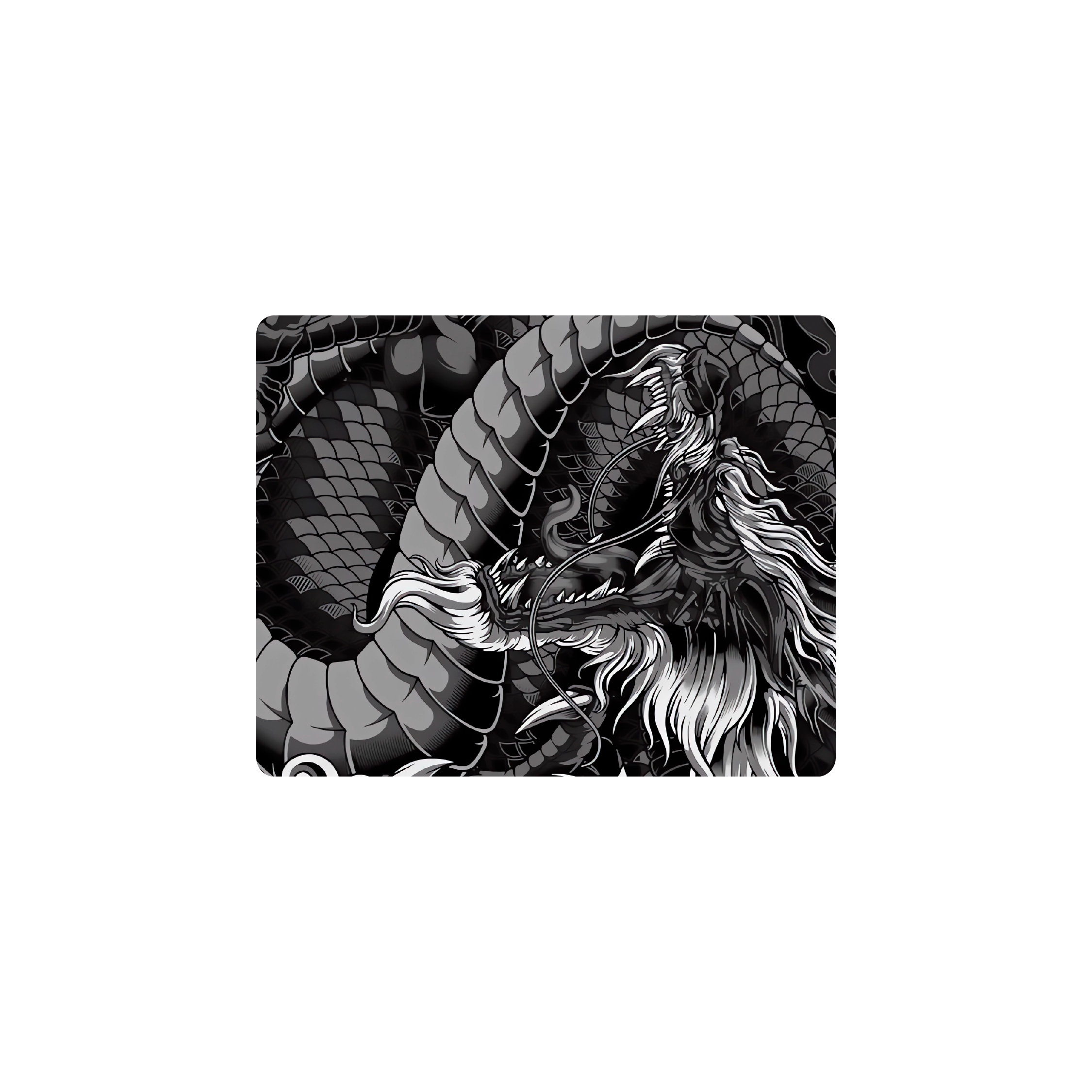Mousepad Black N White Dragon 50x40 PRO | Custom