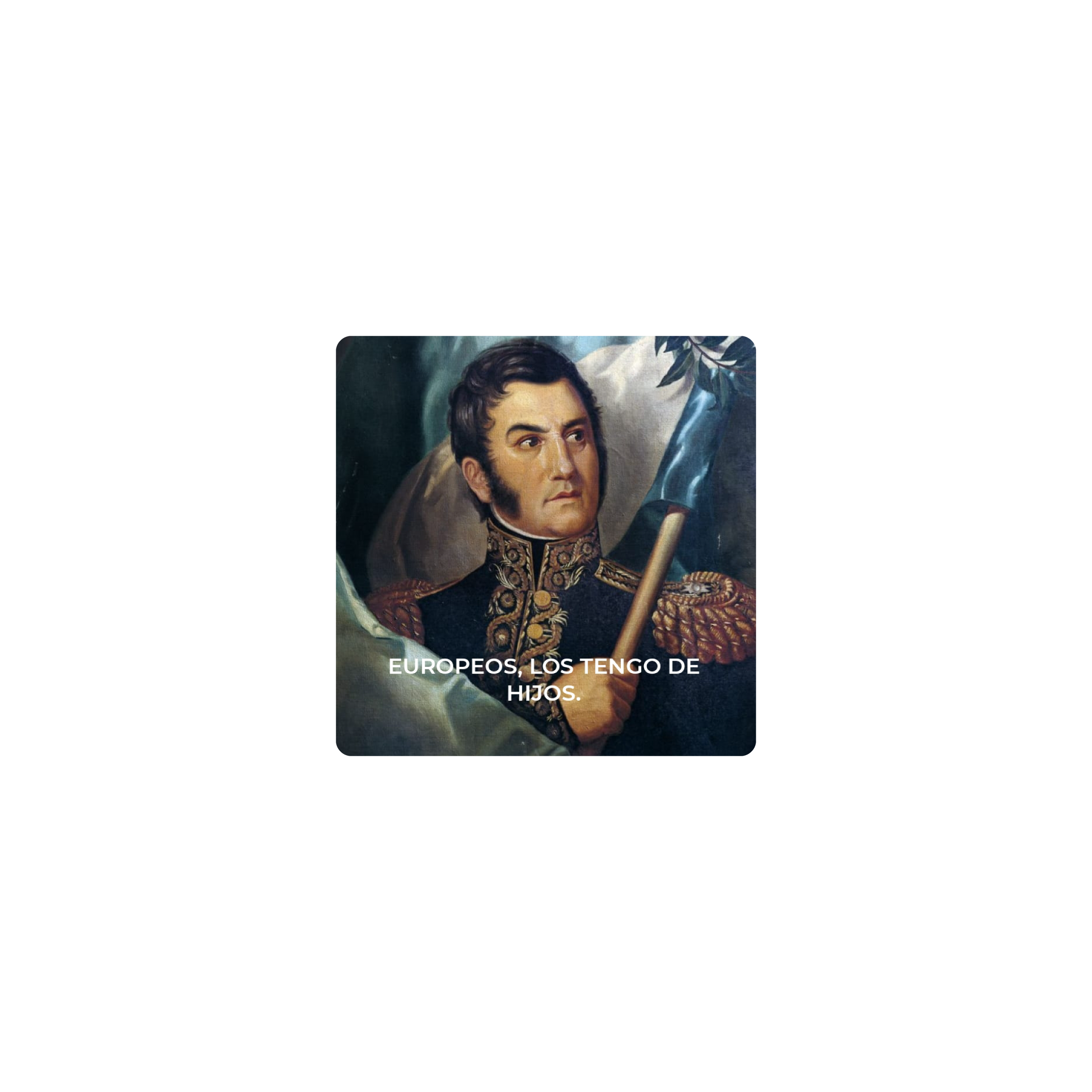 Mousepad San Martin meme europeo 25x25 Classic | Custom