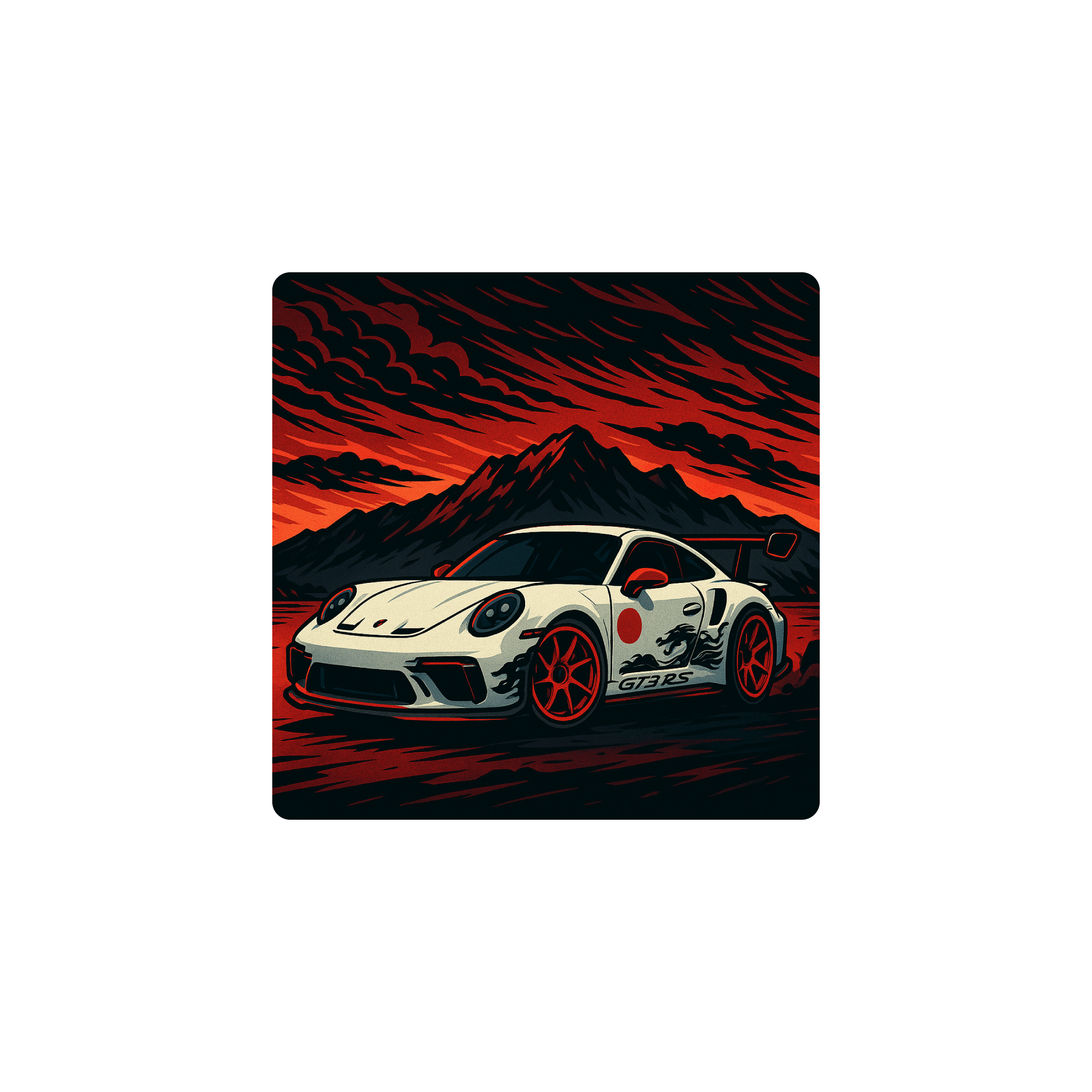 Mousepad The Porsche 911 GT3 R 43x43 Classic | Custom
