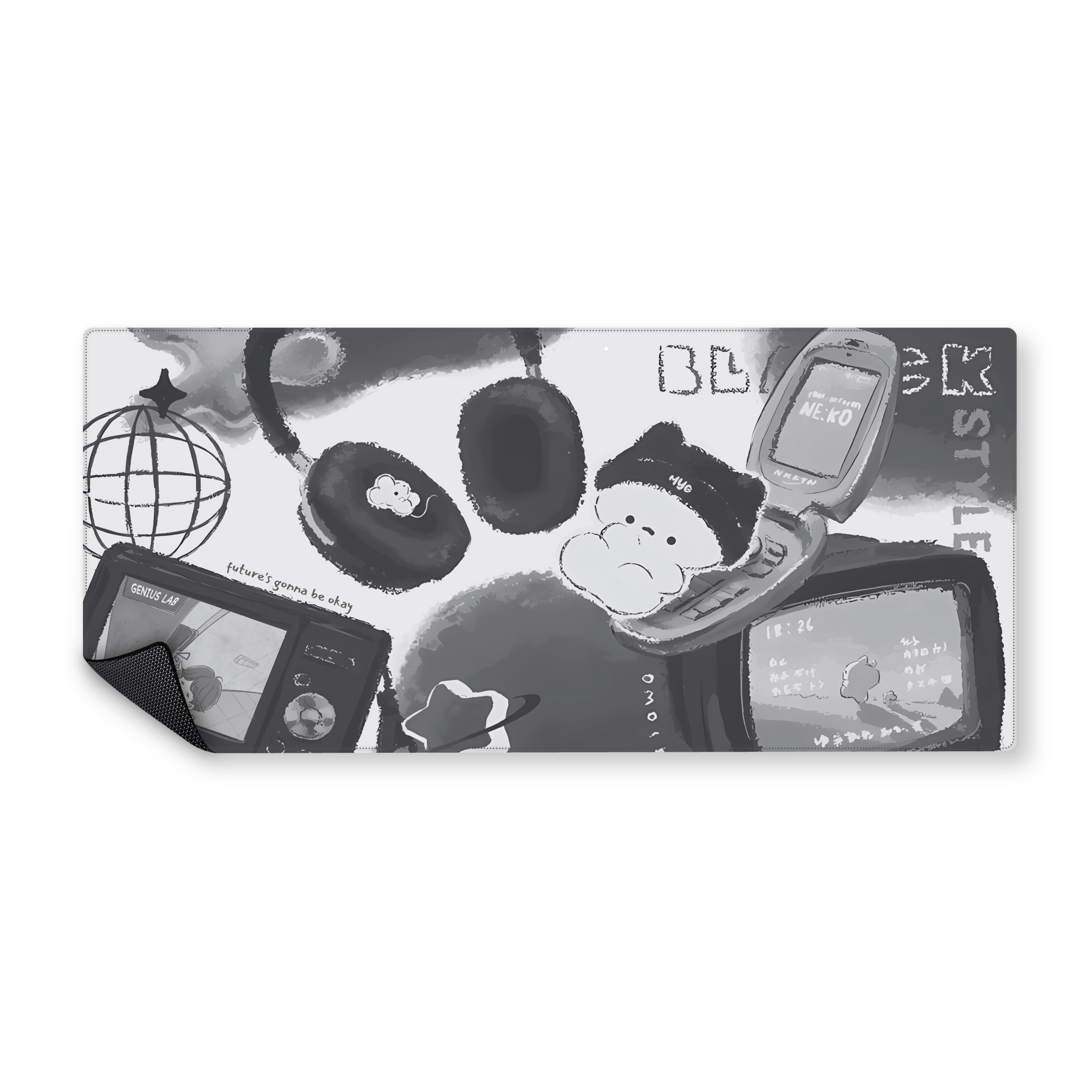 Mousepad Yoongi bts grey 90x40 Classic | Custom