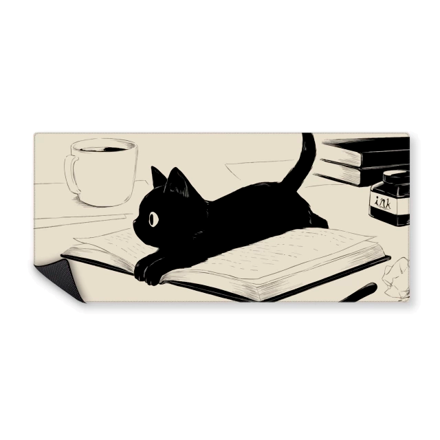 Black Cat Mousepad | MGMGAMERS