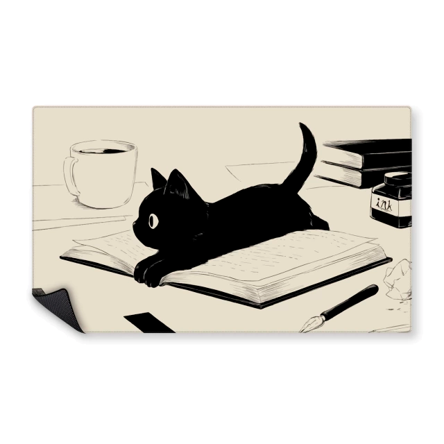 Black Cat Mousepad | MGMGAMERS