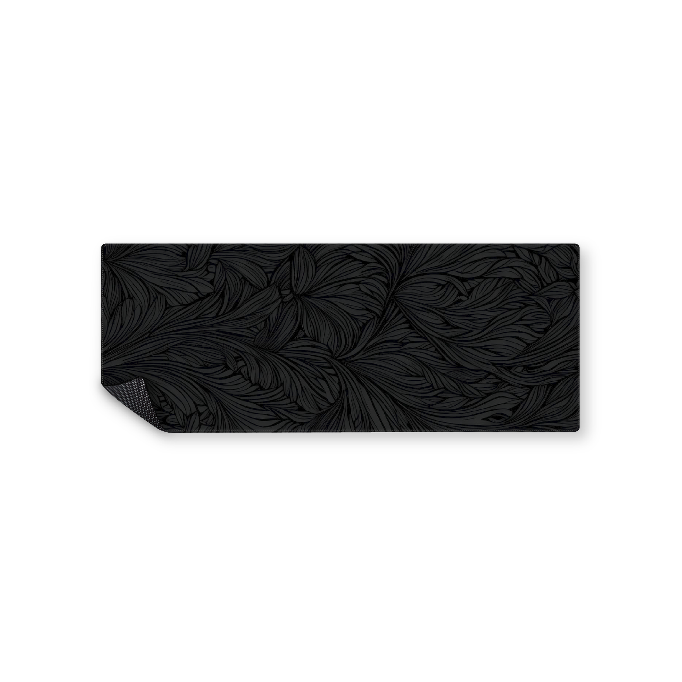Mousepad black floral 82x32 Classic | Custom