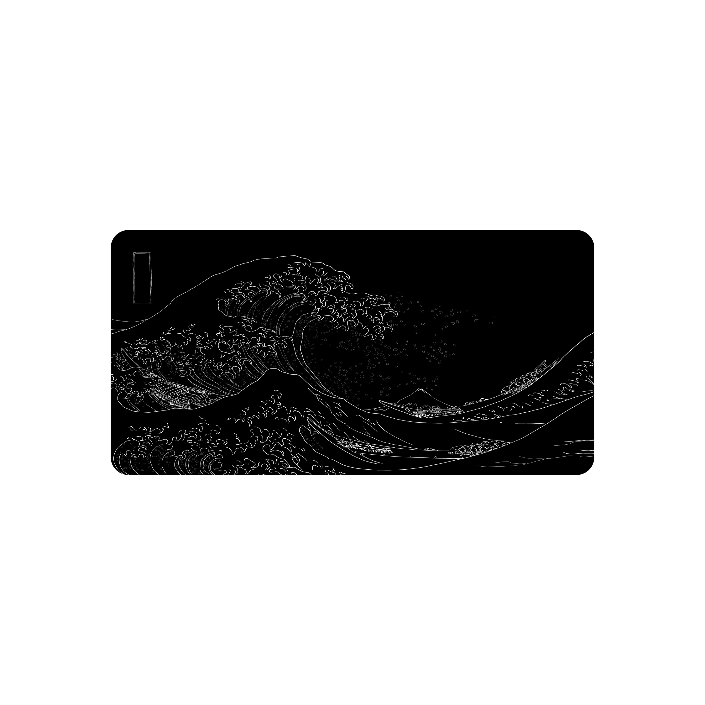 Mousepad black waves 60x30 Classic | Custom