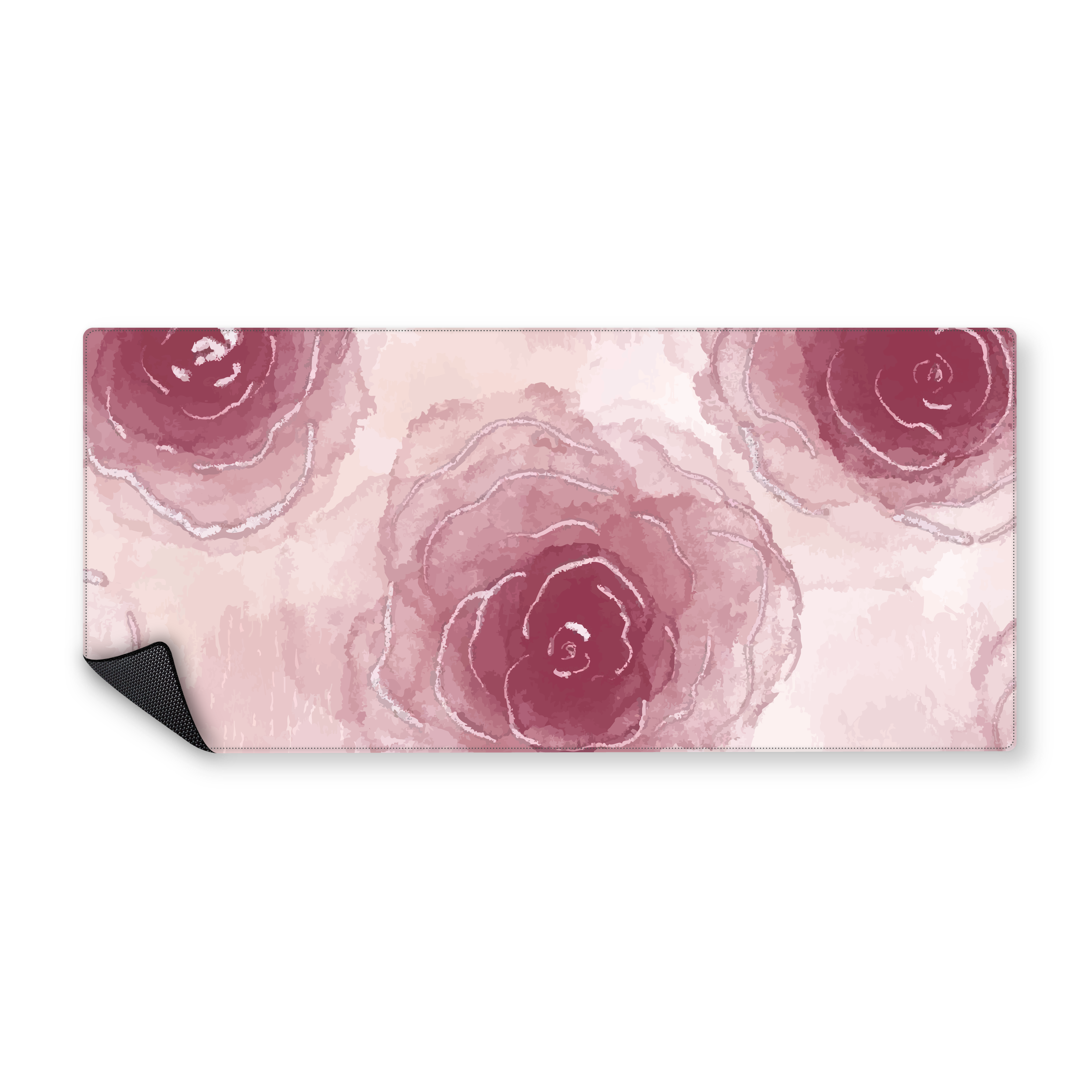 Mousepad flores al oleo rosa 90x40 | NOTMID