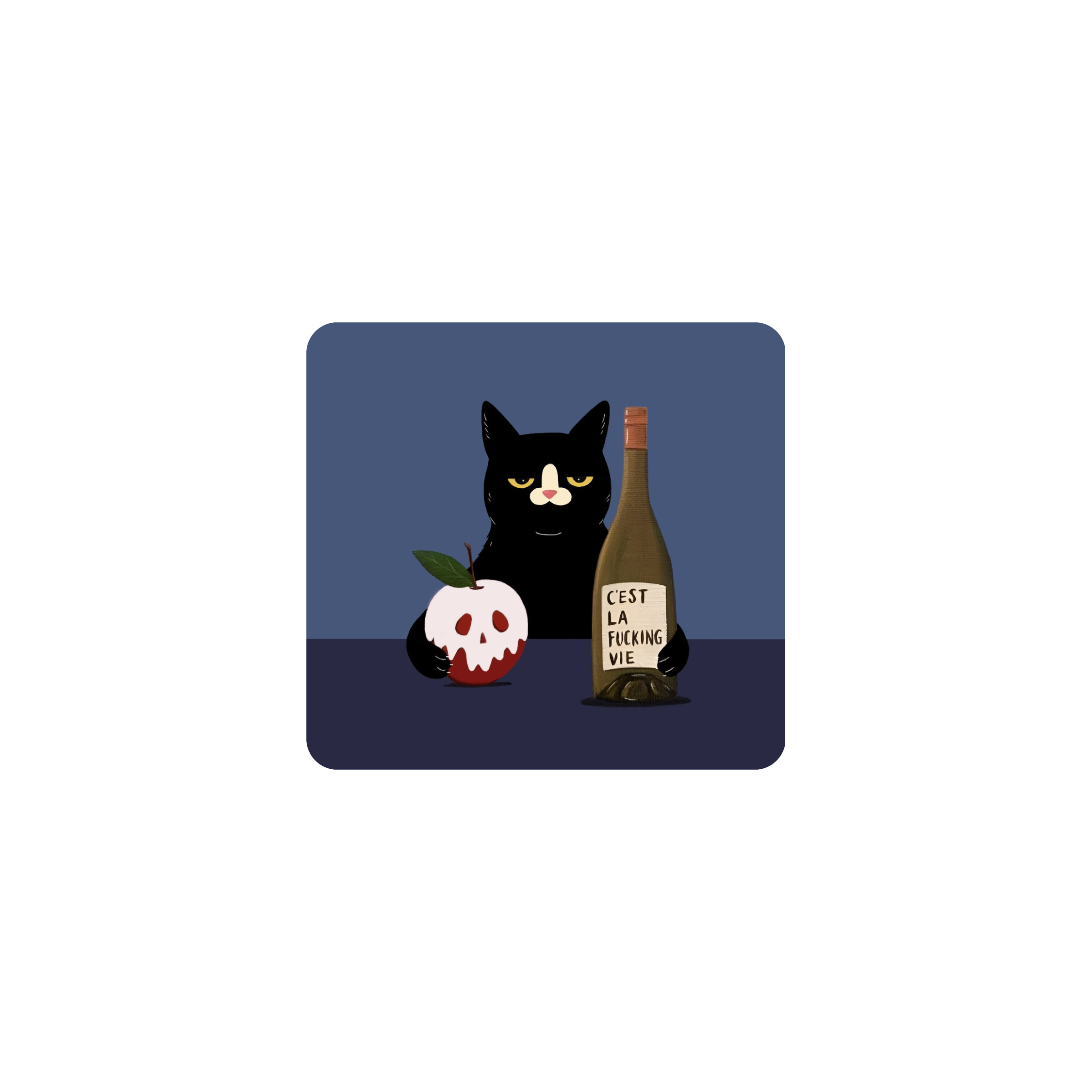 Mousepad gatito enojado 22x21 PRO | Custom