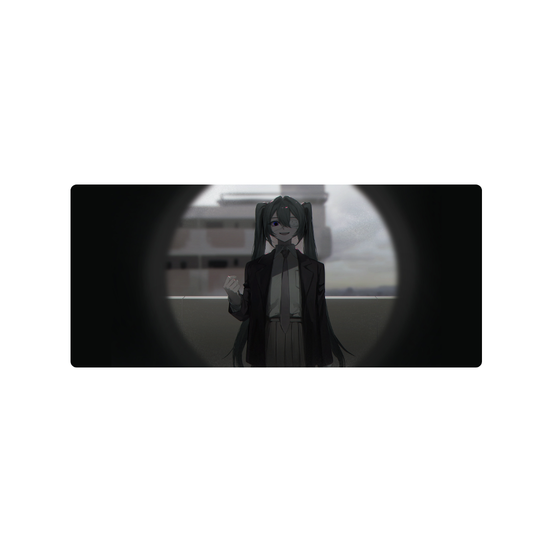 Mockup Mousepad Hatsune Miku (Monitoring) 90x40 Classic | PERSONALIZADO