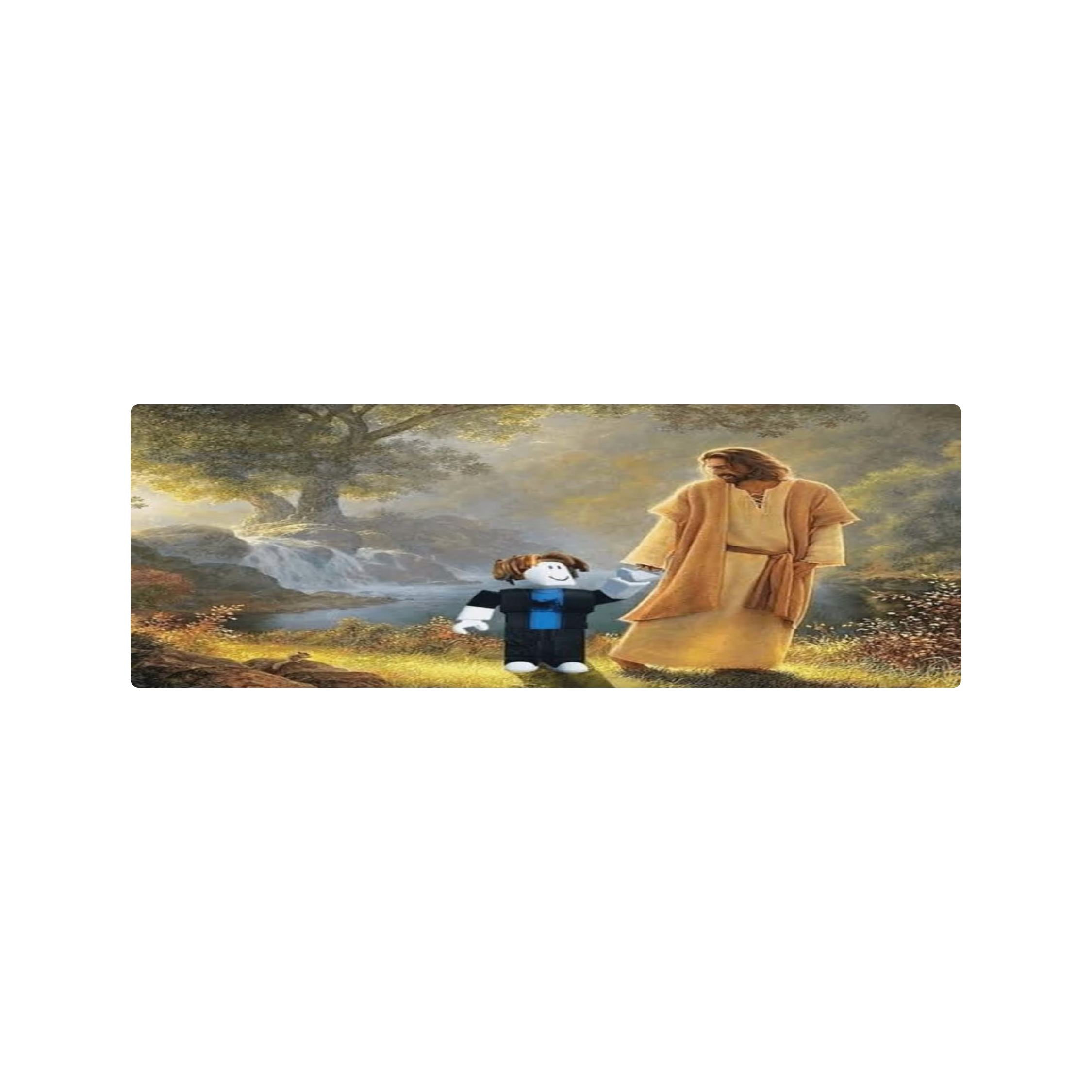 Mousepad jesus con su hijo 90x30 Classic | Custom