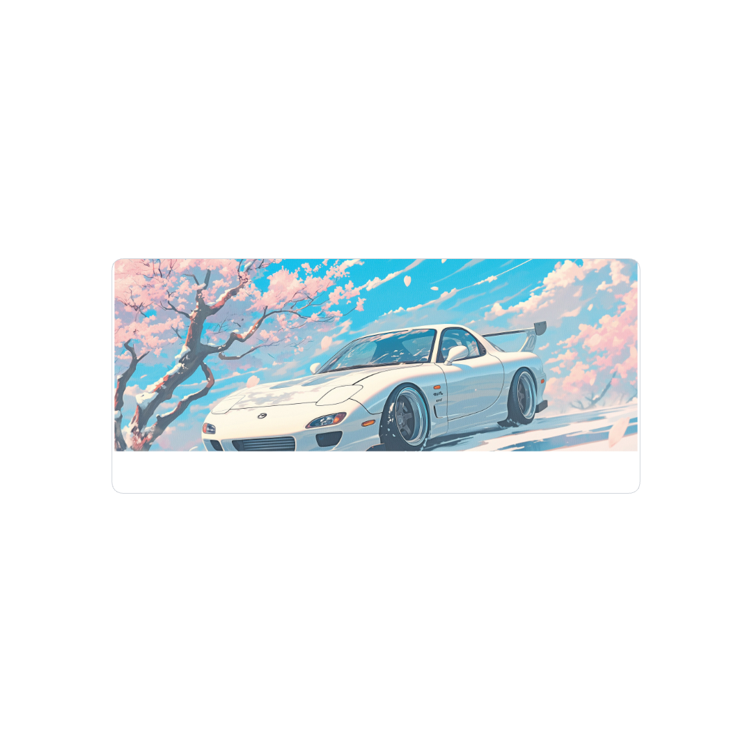 Auto nubes y cielo rosa