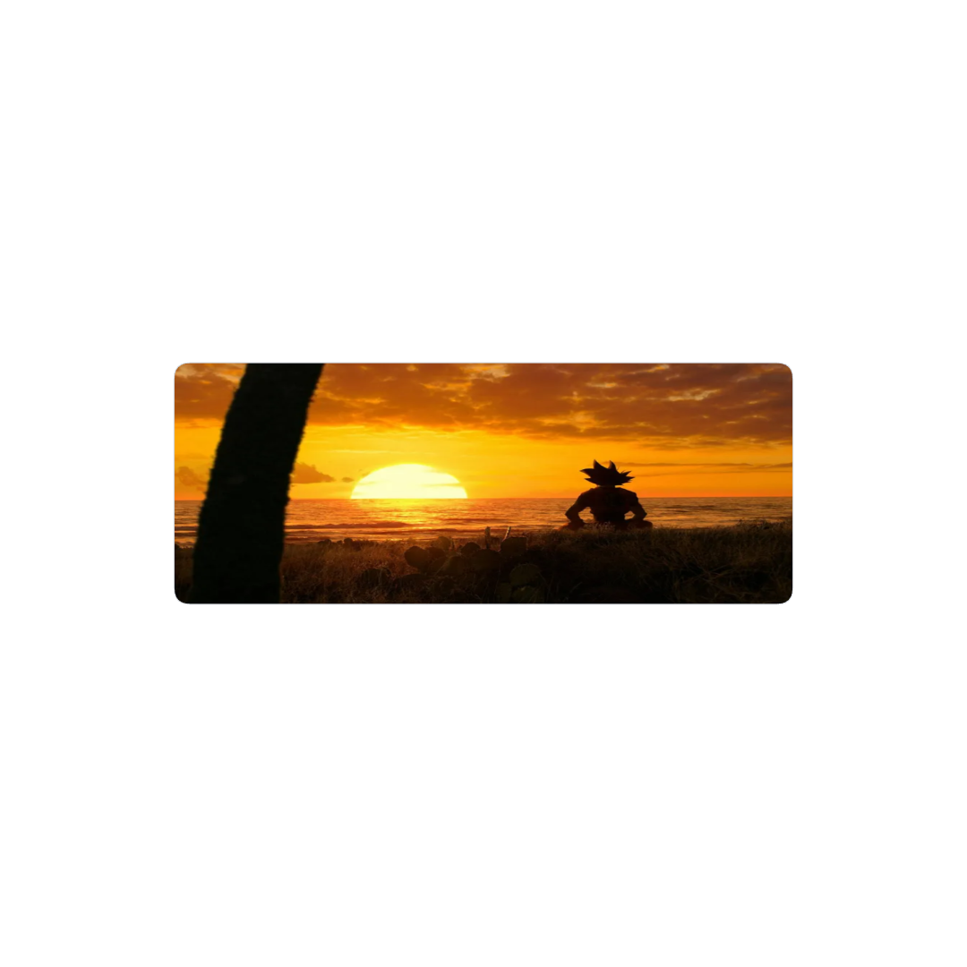 goku nubes y atardece