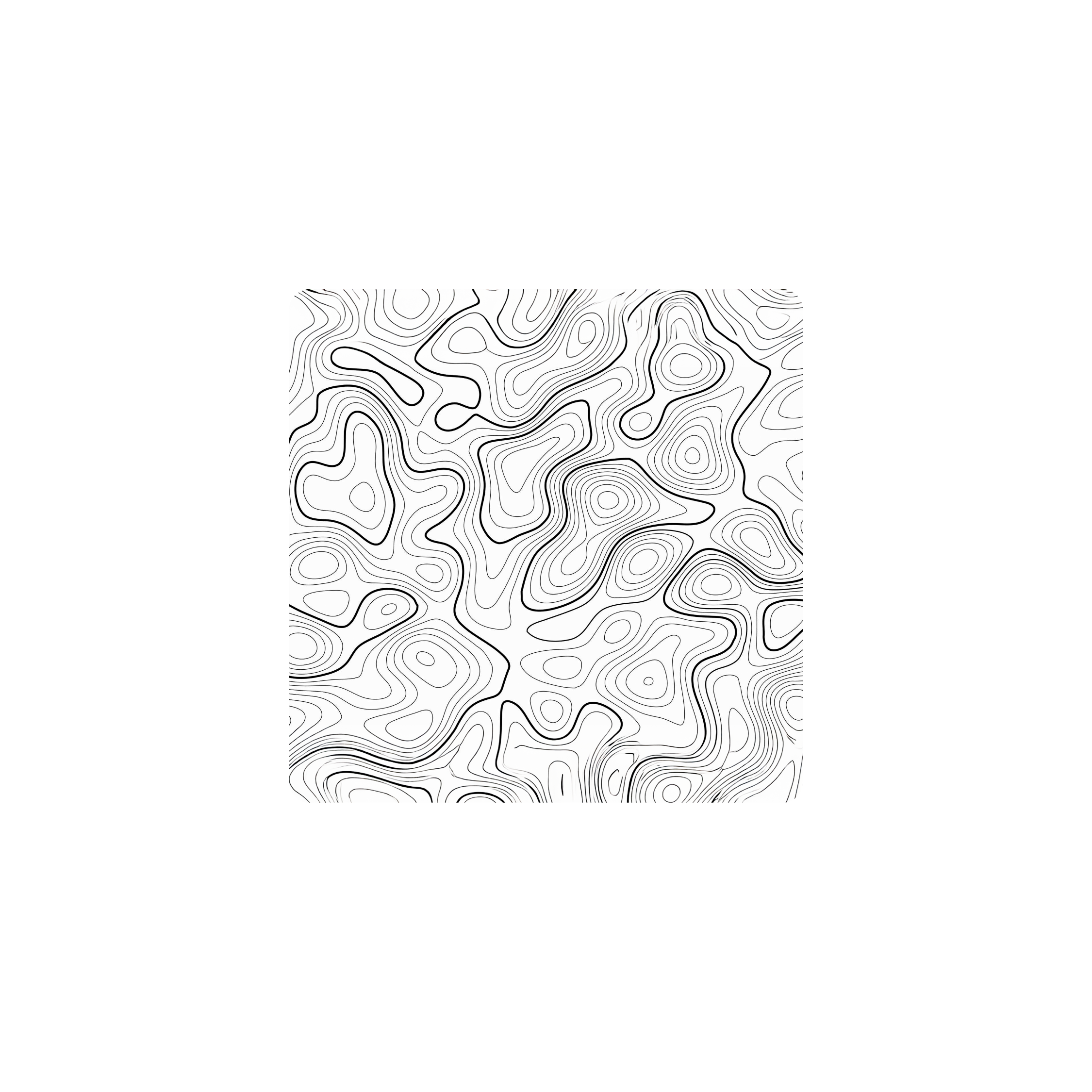 Mousepad topografico blanco 40x40 Classic | Custom