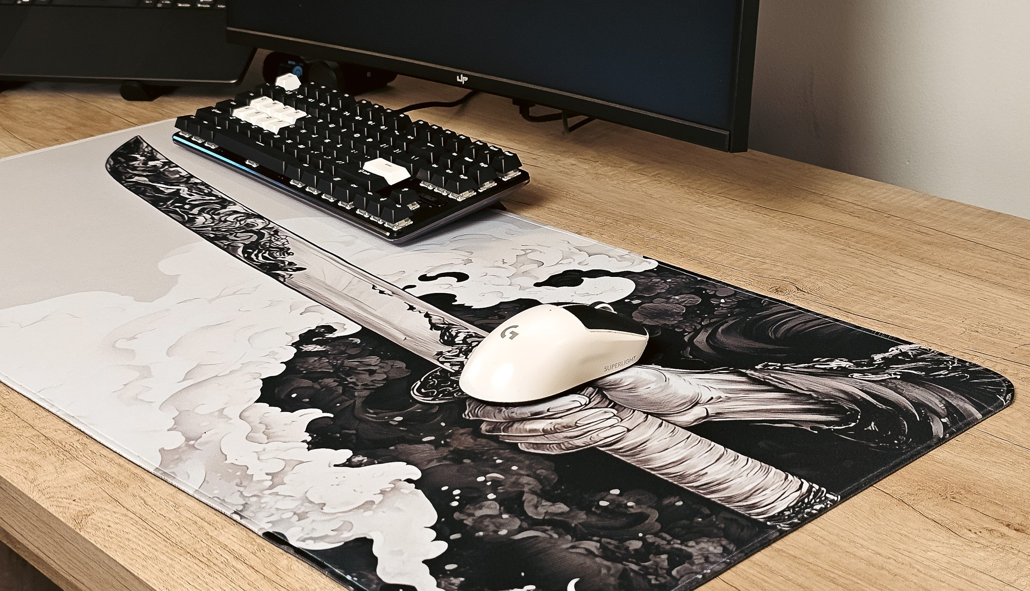 Mousepad Samurai con katana 90x40 Classic | Custom
