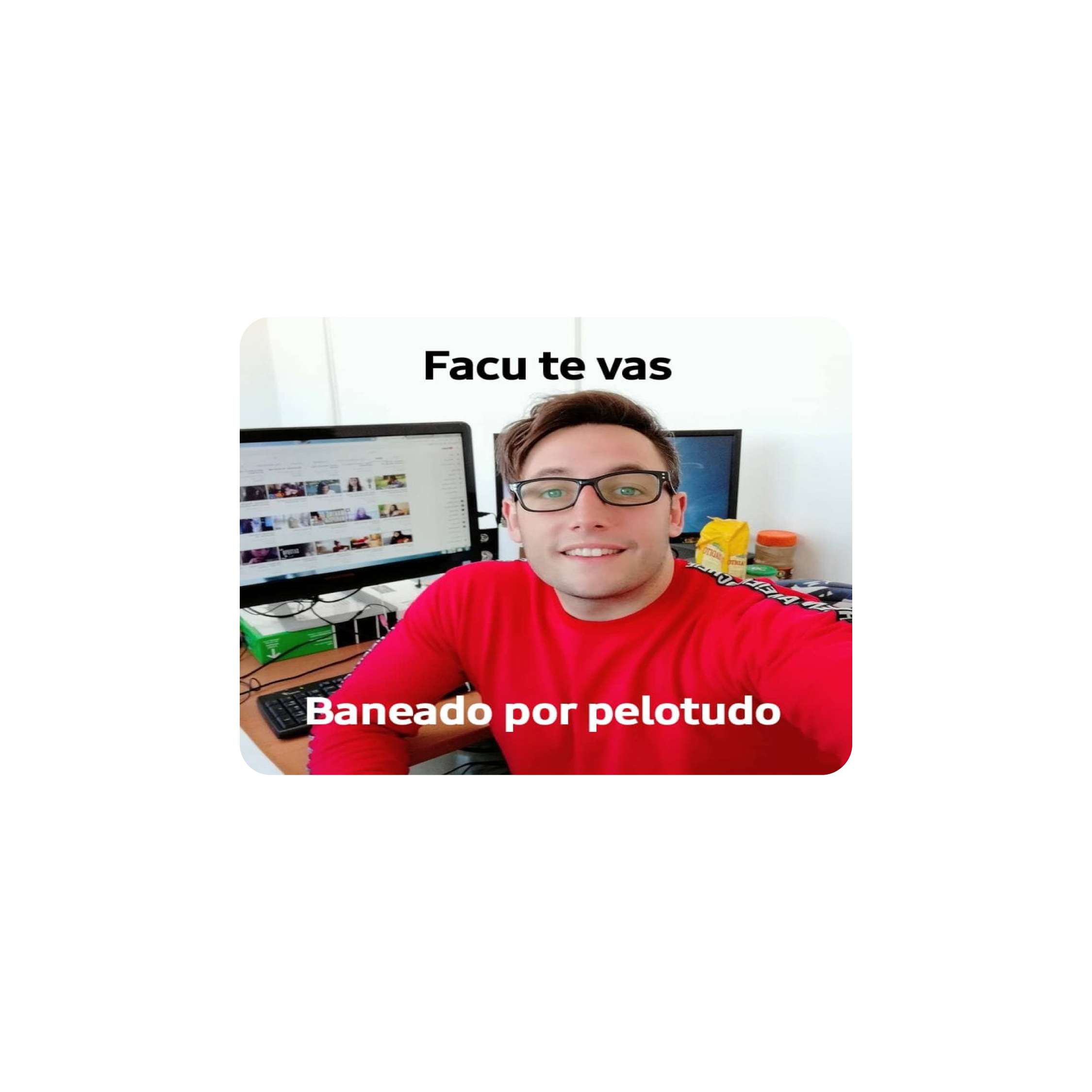 Mousepad Baneado por pelotudo 40x30 Classic | Custom