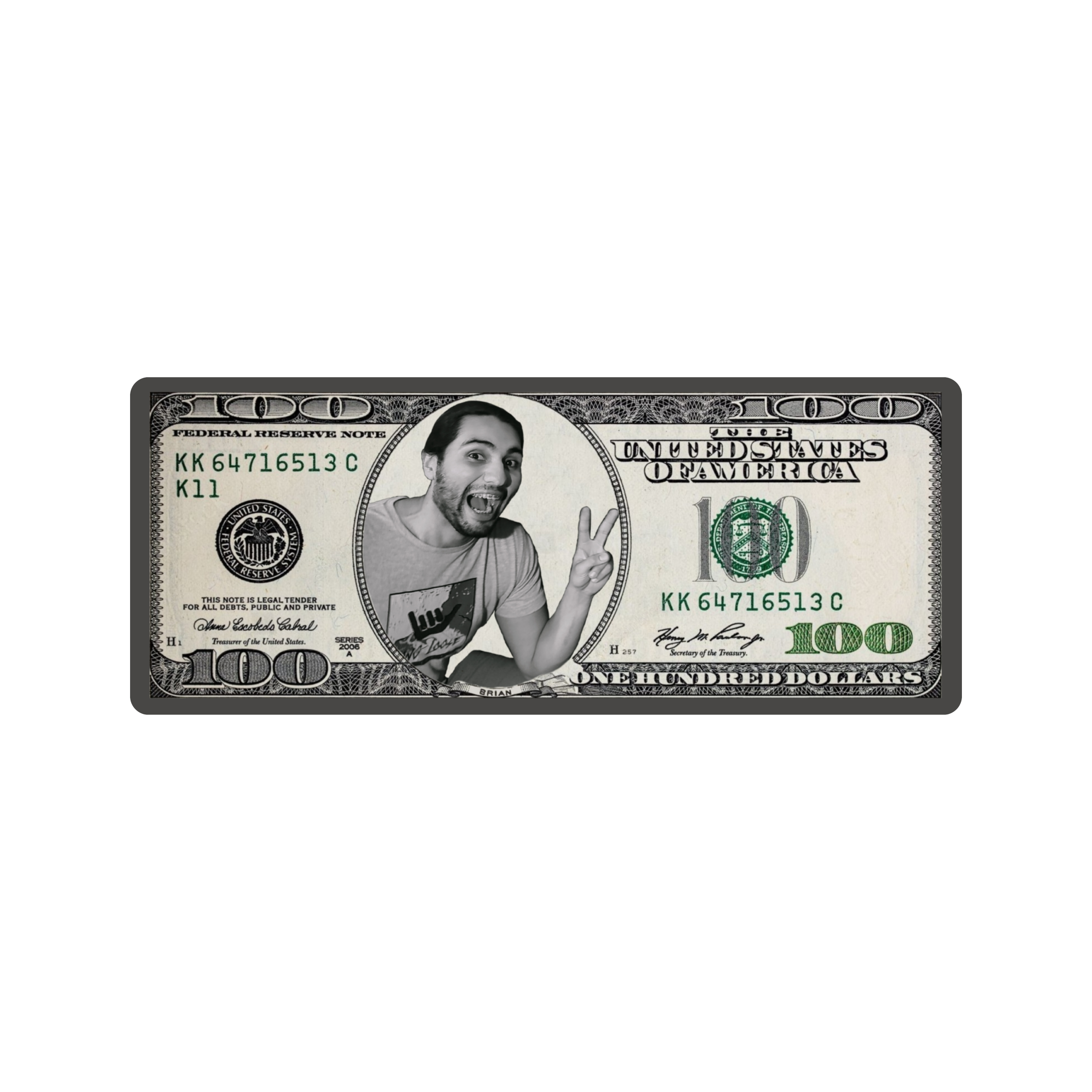 Mousepad Billete de 100 dólares 100x40 Classic | Custom