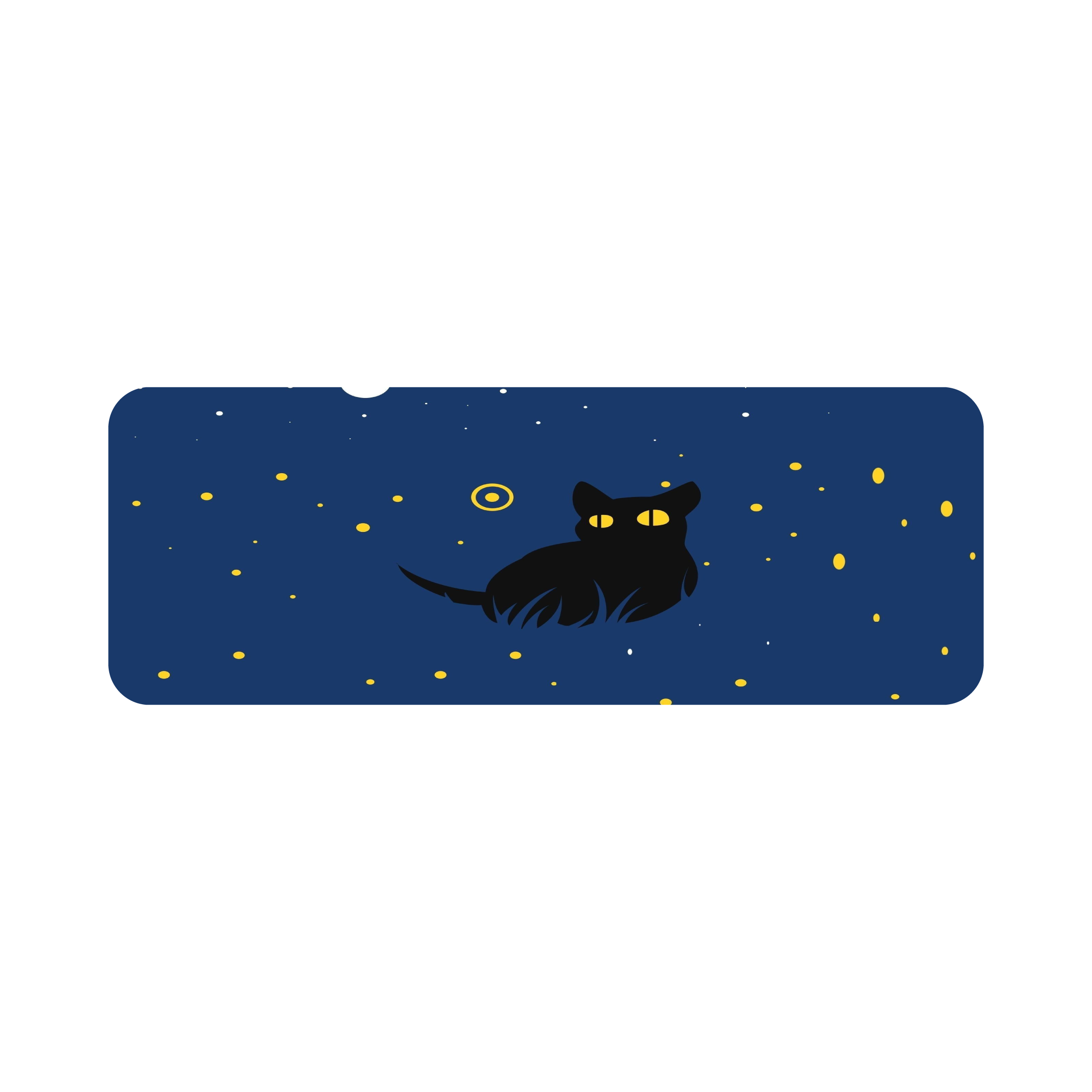 Mousepad Cat with stars 90x32 Classic | Custom