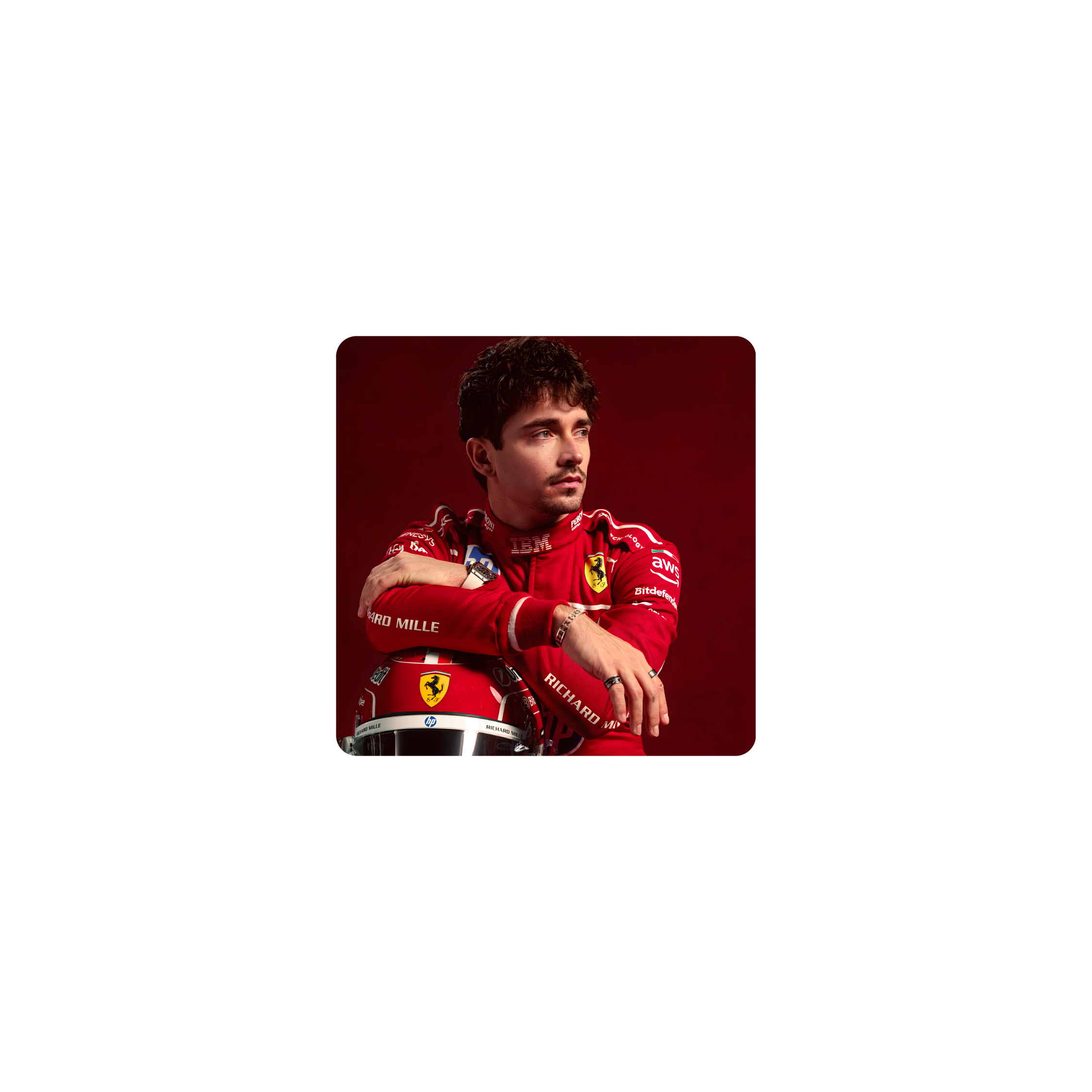 Mousepad Charles Leclerc 25x25 Classic | Custom