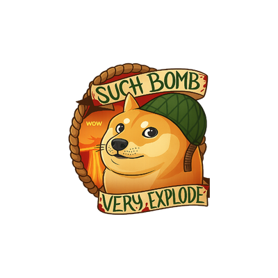 Doge Cs Stickers 25x25 | MgM FORMS
