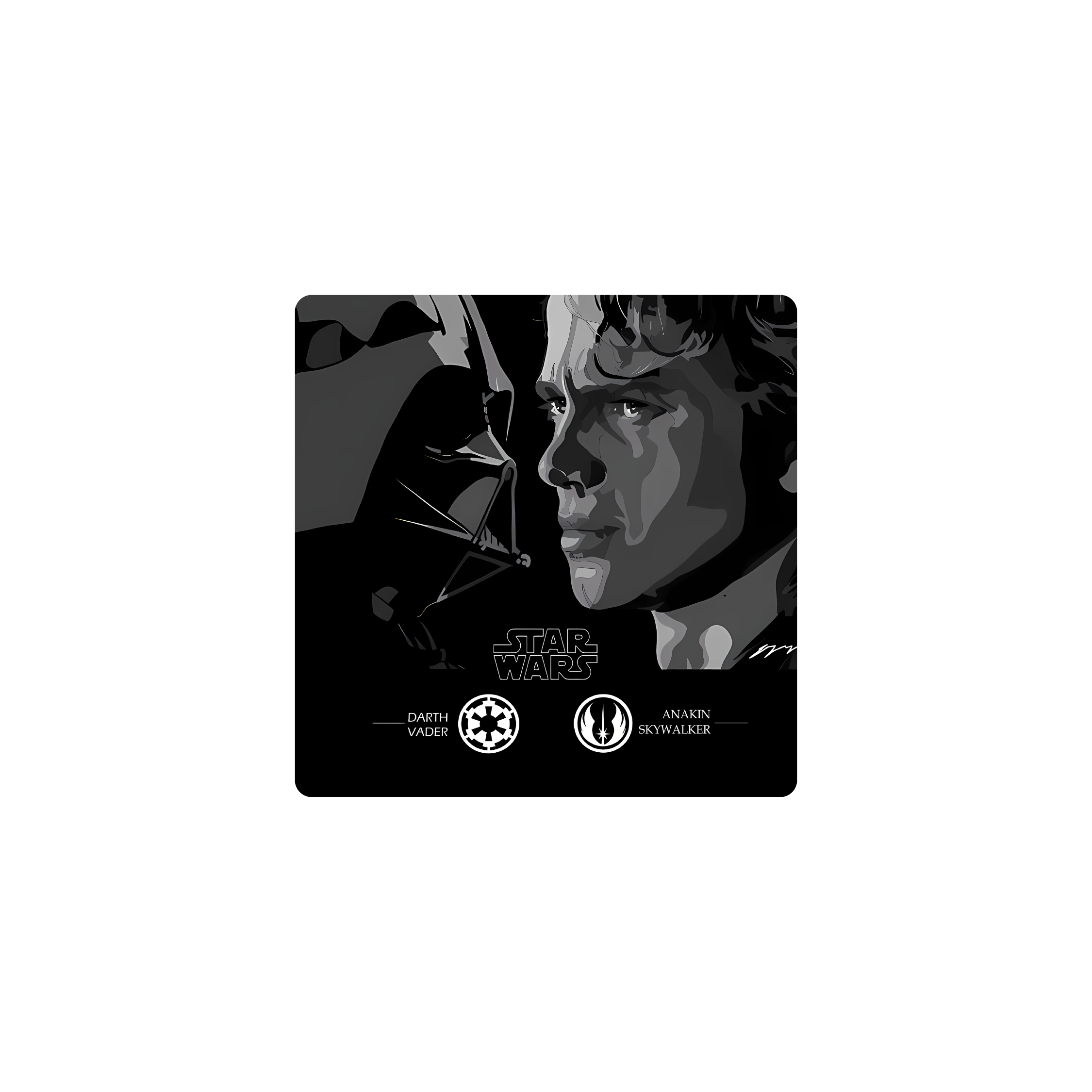 Mousepad Darth Vader y Anakin Skywalker 40x40 PRO | Custom