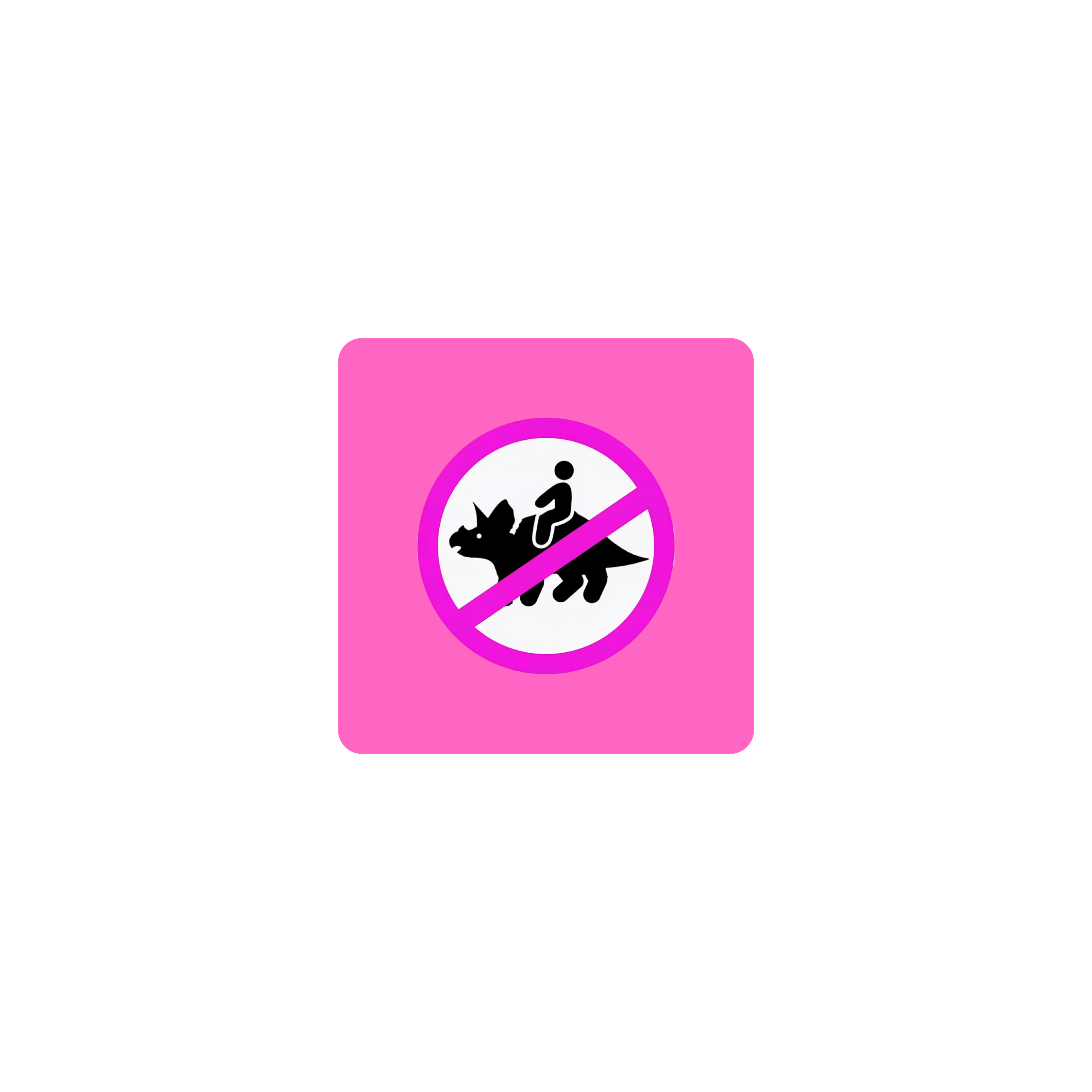 Mousepad Dinosaurio rosa 25x25 Classic | Custom