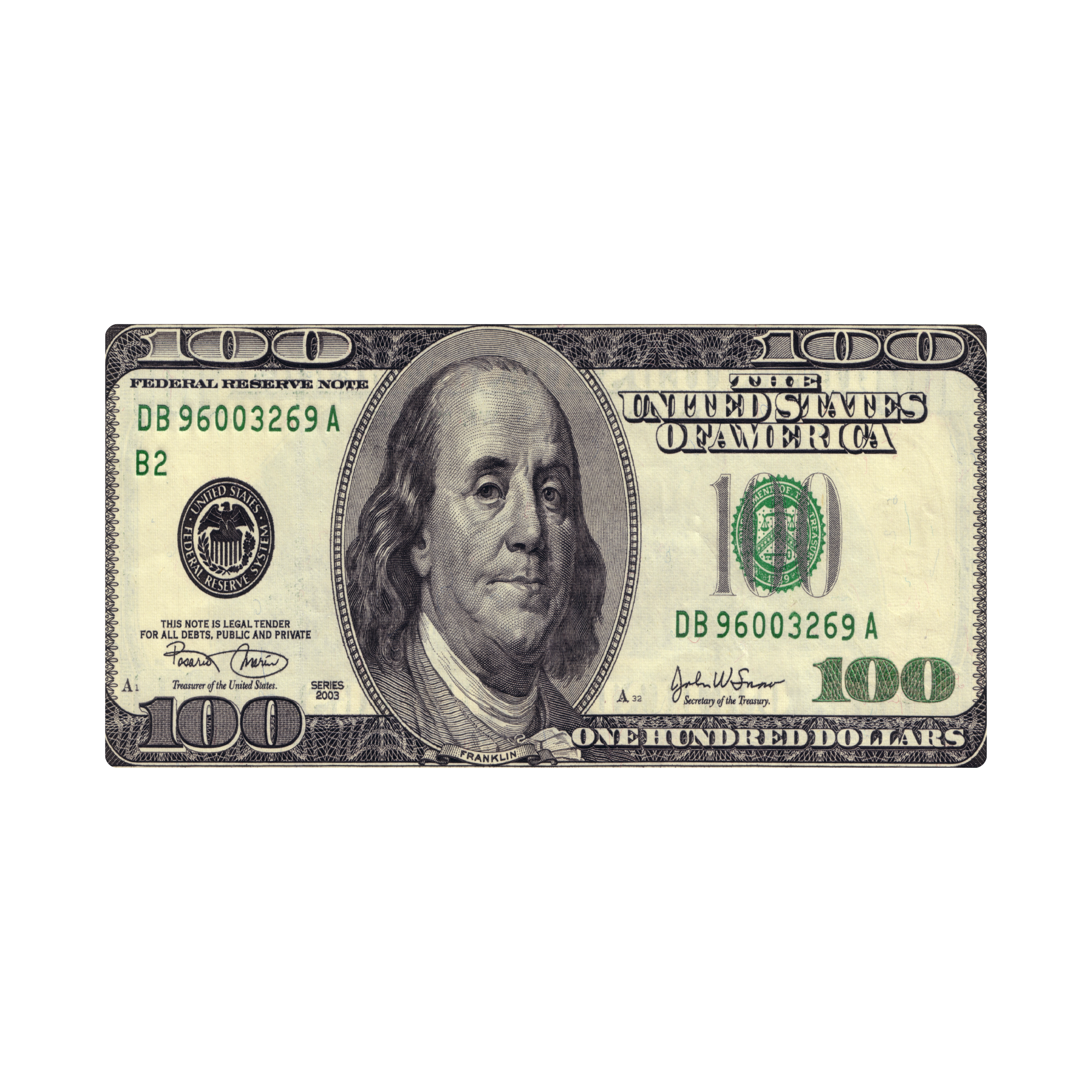 Mousepad Billete 100 dolares 110x55 PRO | Custom
