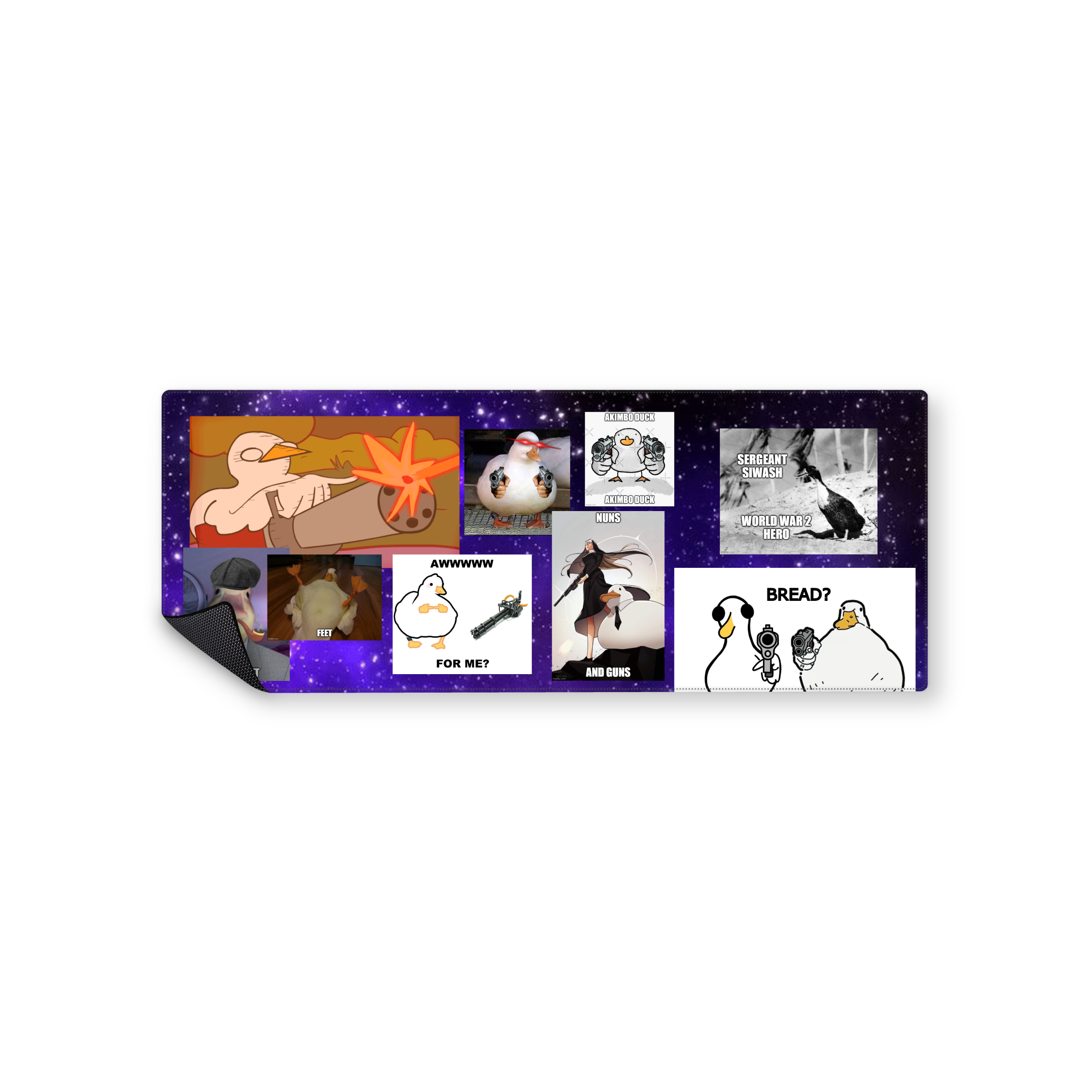 Mousepad Ducks and Guns 82x32 Classic | Custom