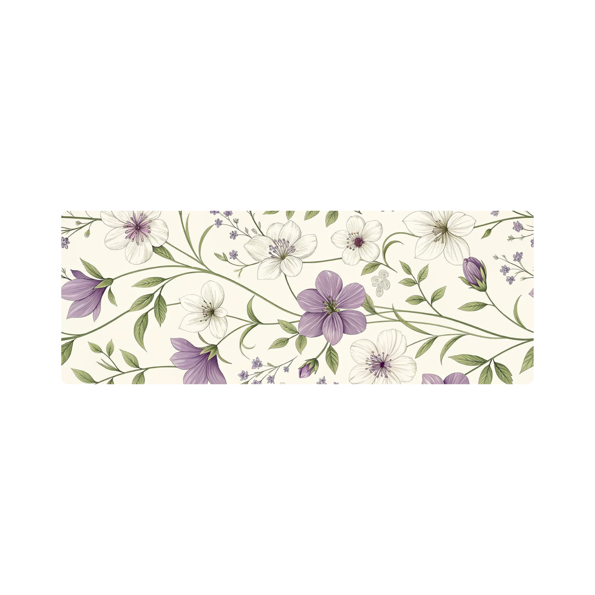 Mousepad Flores violetas 70x25 Classic | Custom