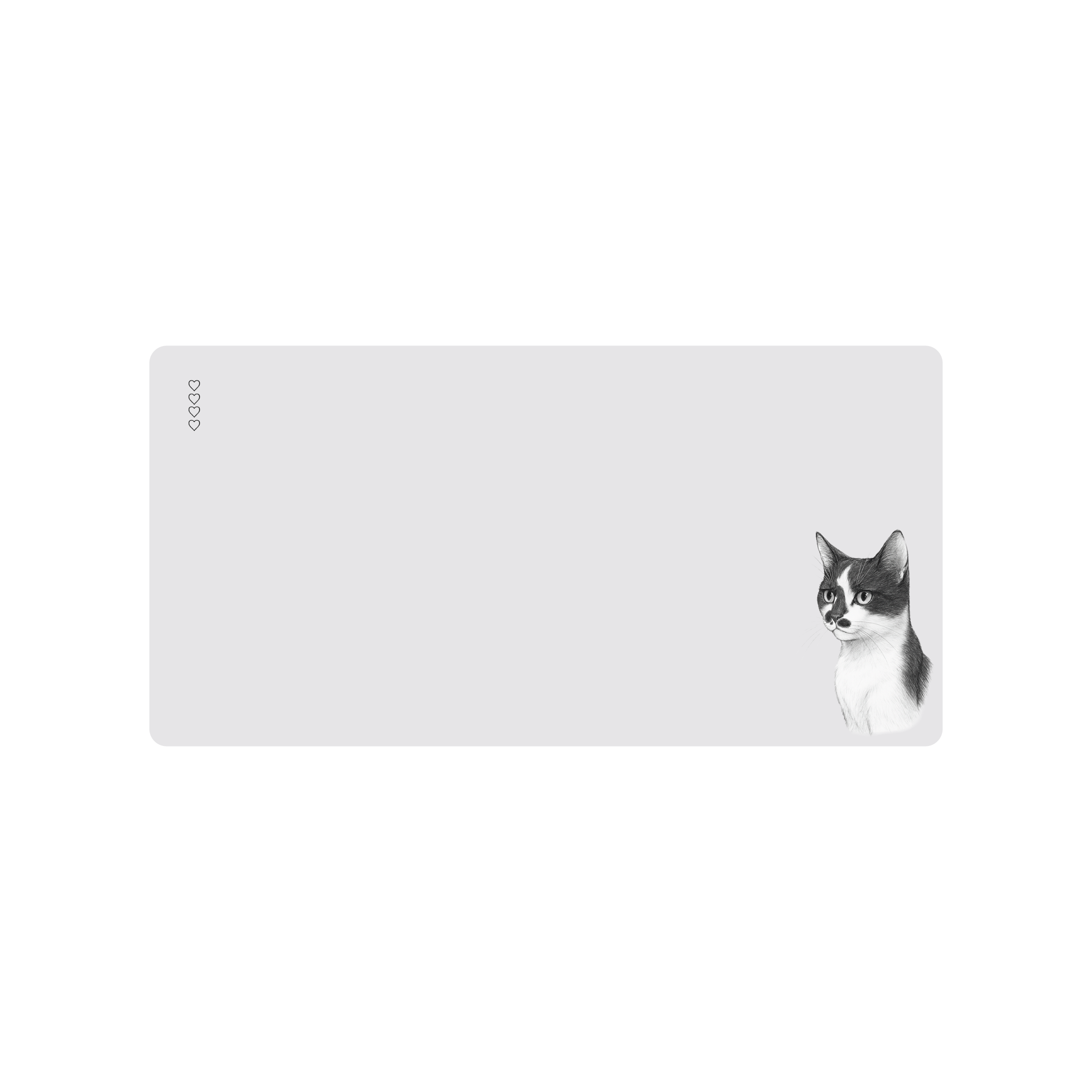 Mousepad Gatito Lindo 80x40 Classic | Custom