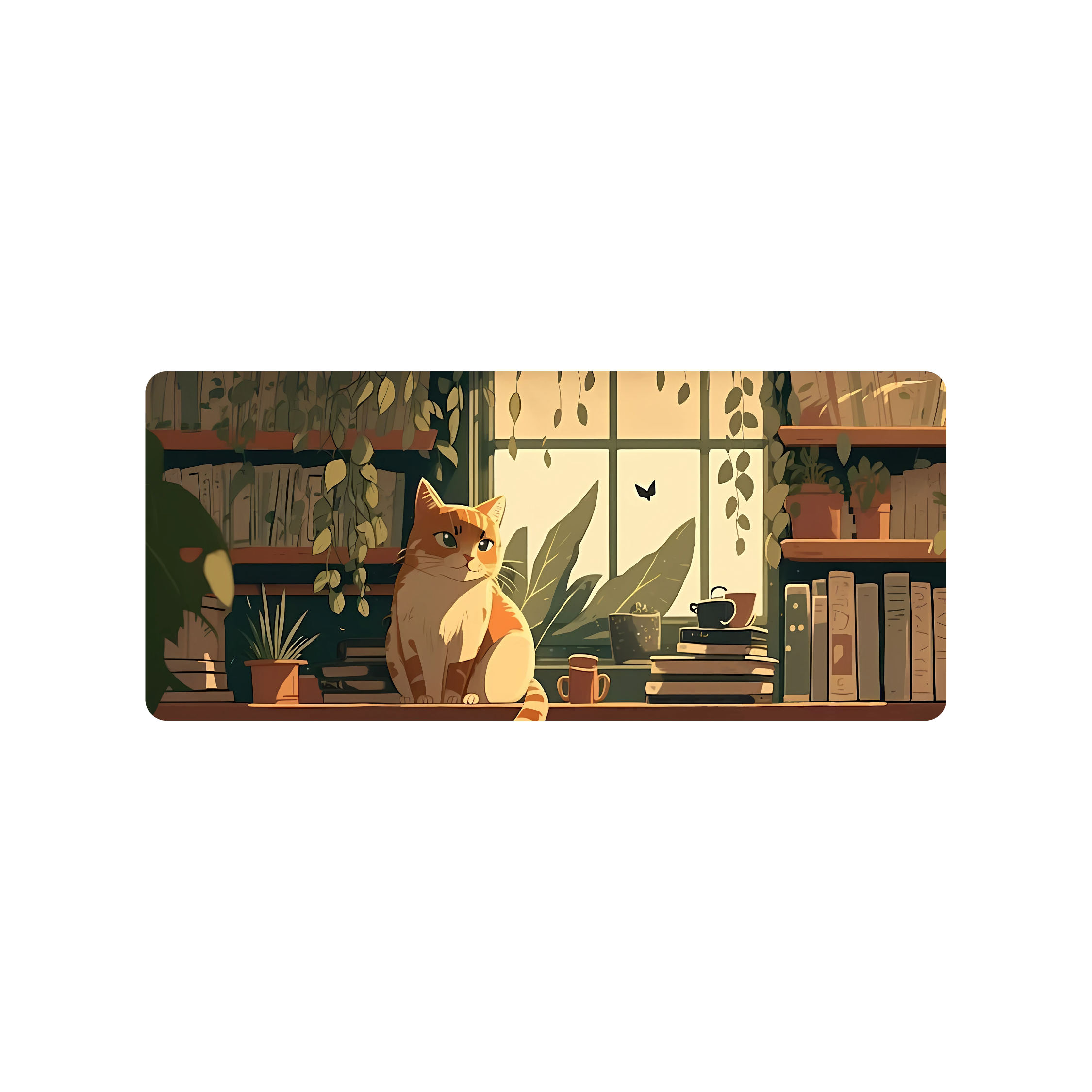 Mousepad Gatito naranja 70x30 Classic | Custom