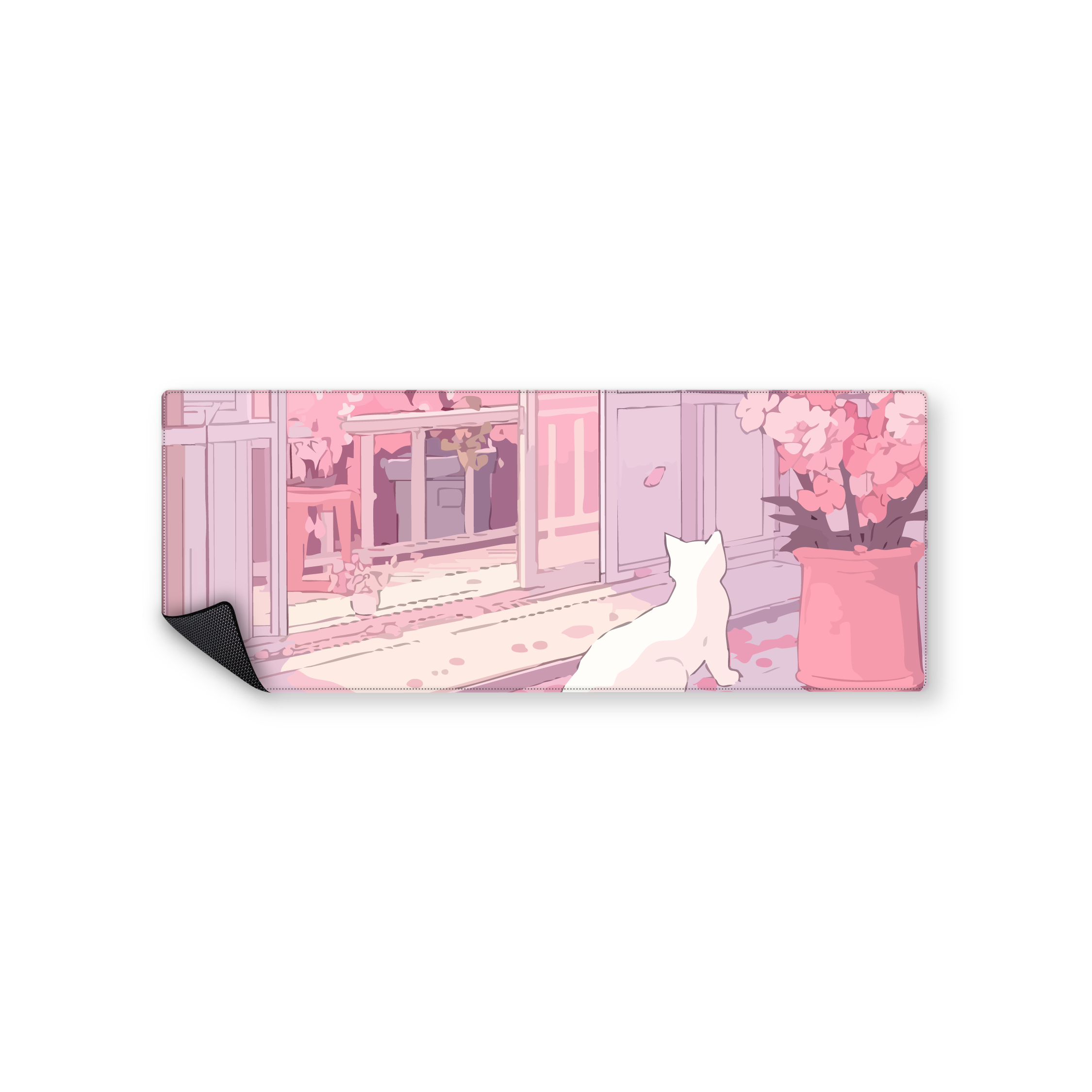 Mousepad Gatito rosa 82x32 Classic | Custom