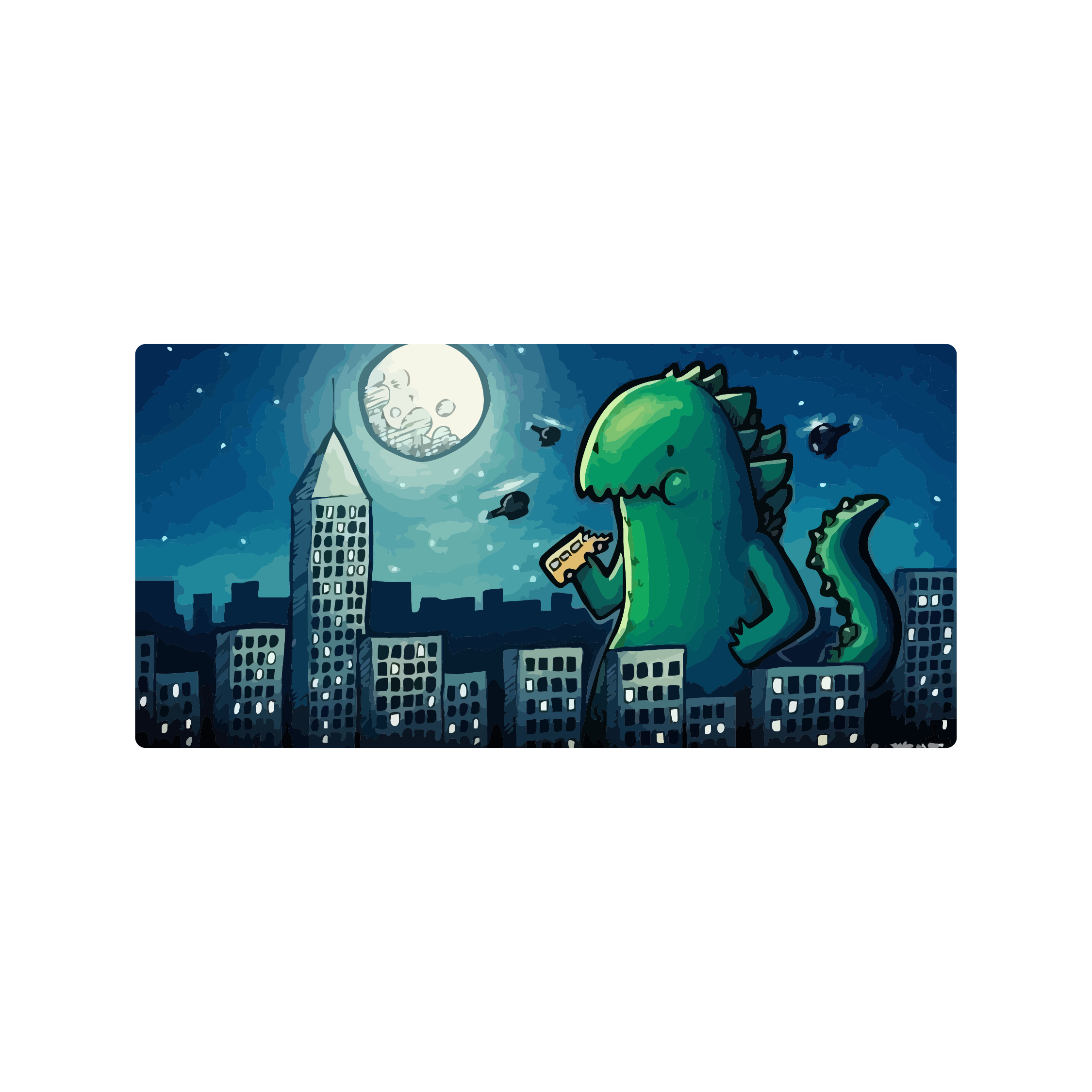 Mousepad Godzilla mini 70x34 Classic | Custom