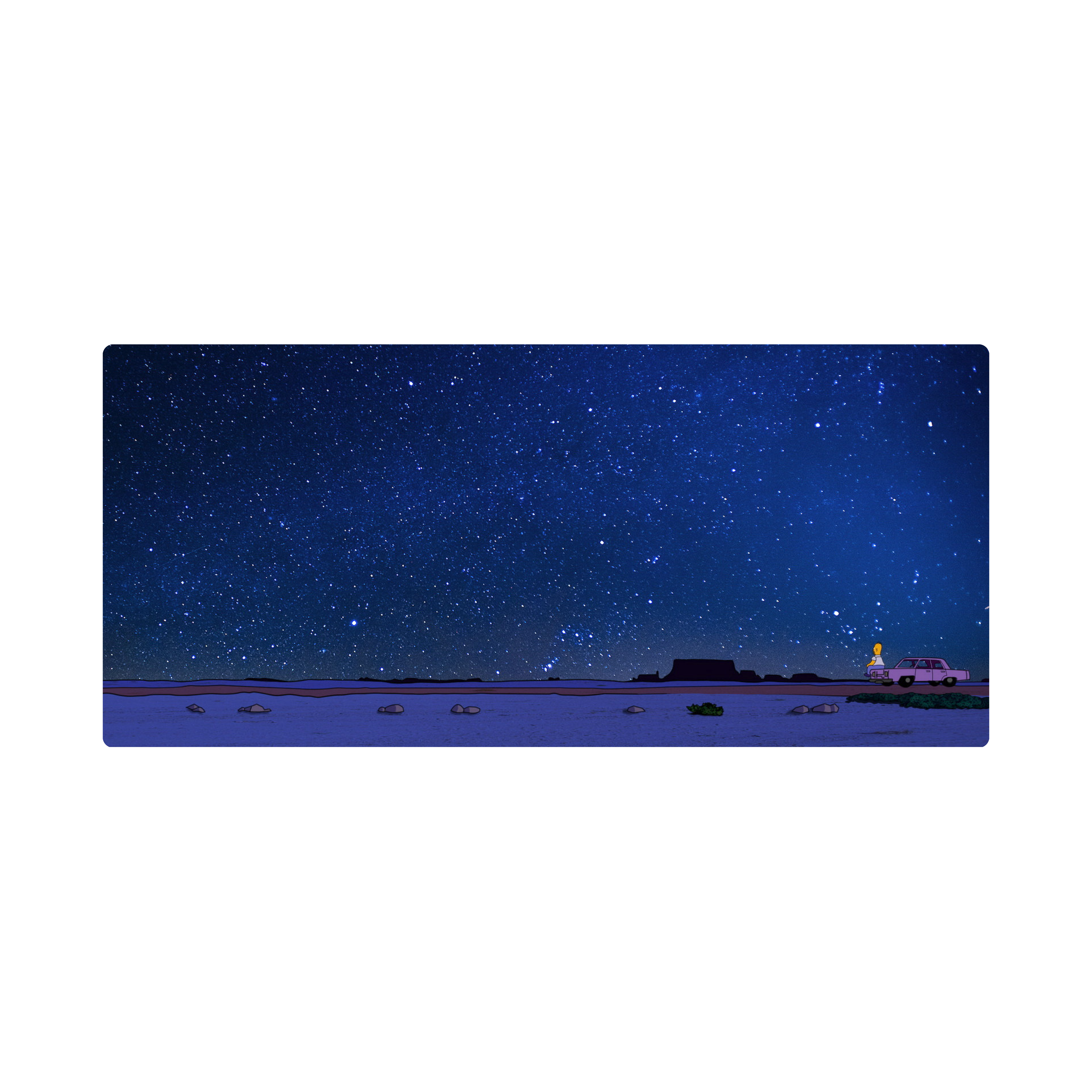 Mousepad Homero Simpson viendo las Estrellas 100x45 Classic | Custom