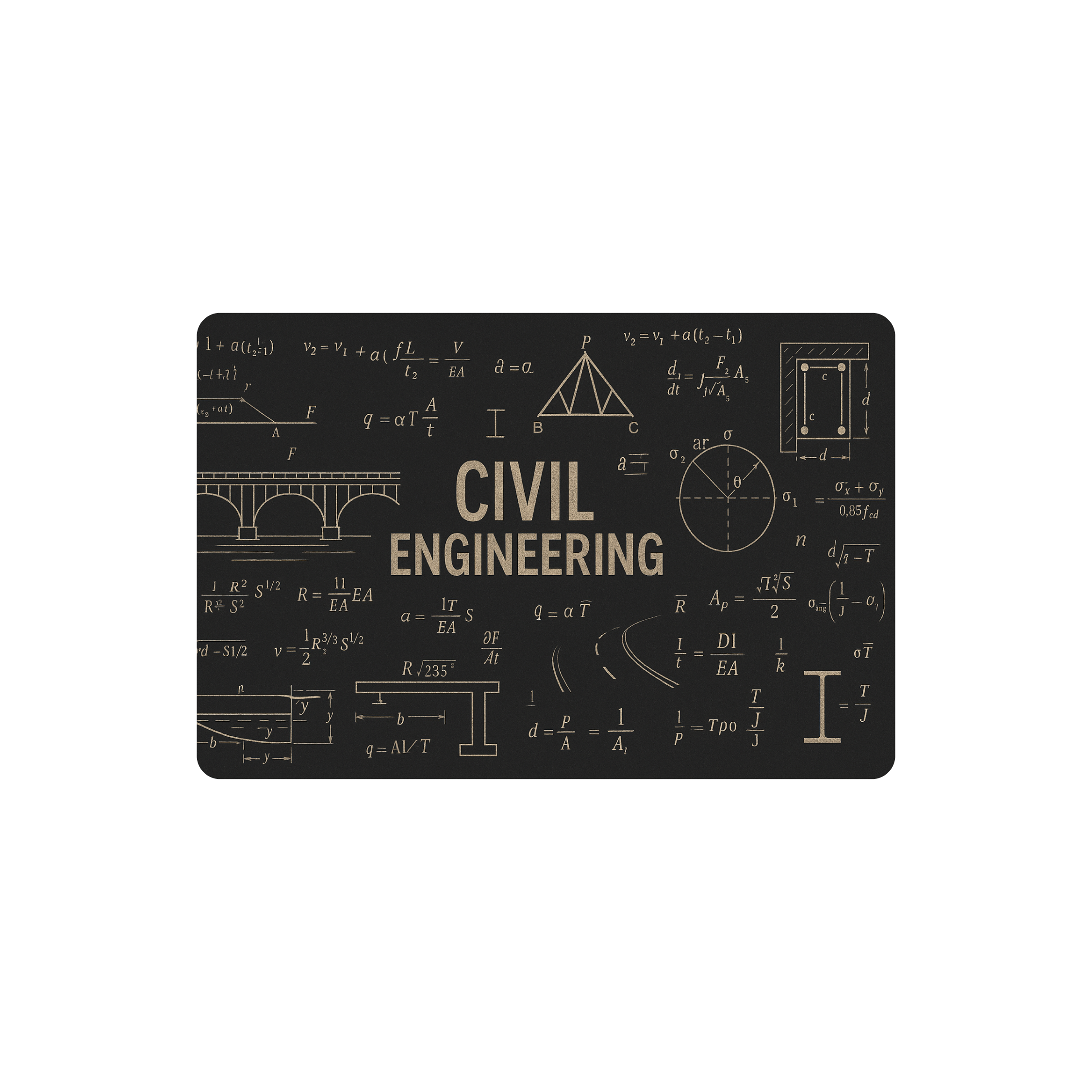 Mousepad Ingenieria Civil 75x50 Classic | Custom