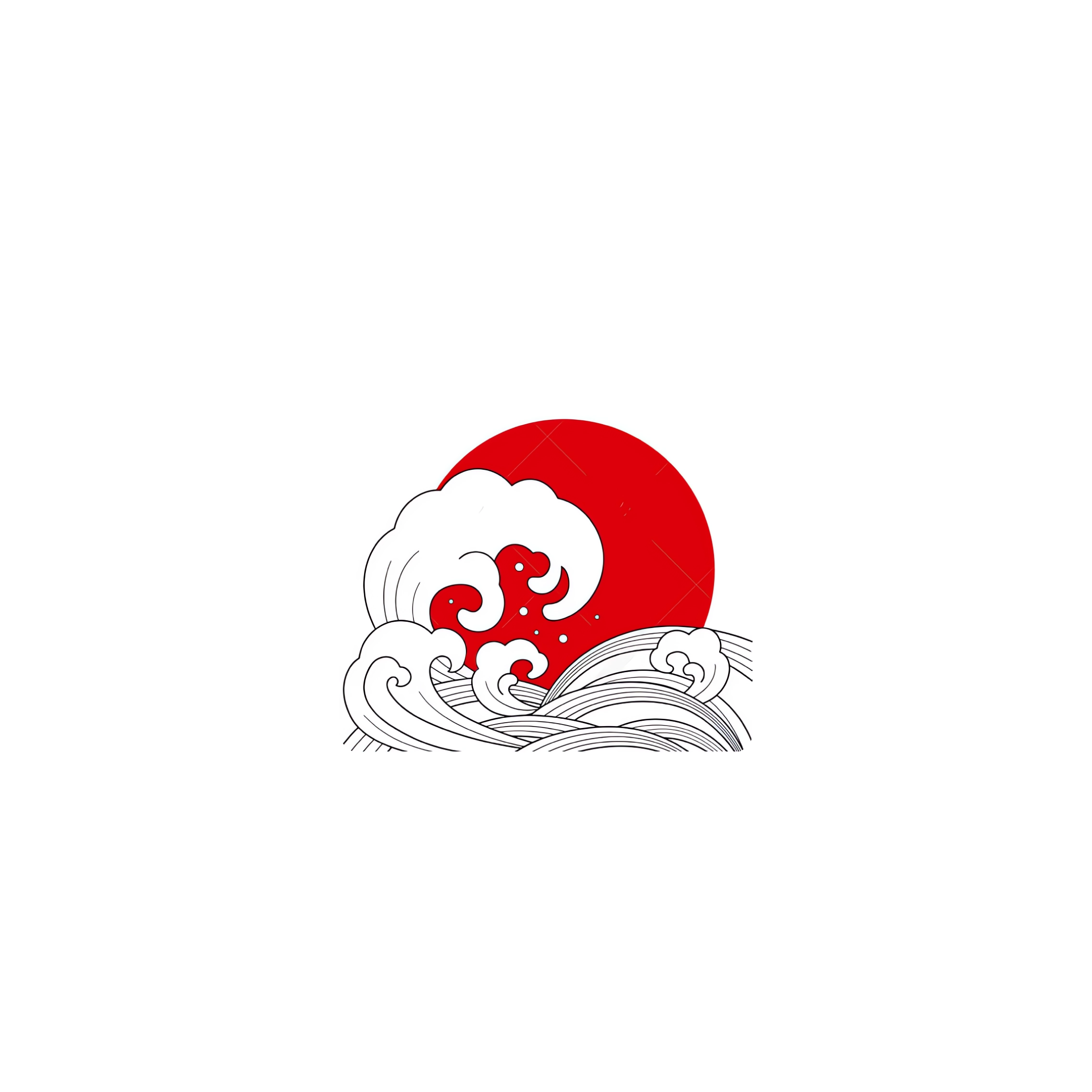 Mousepad Logo Japan Olas 30x30 Classic | Custom