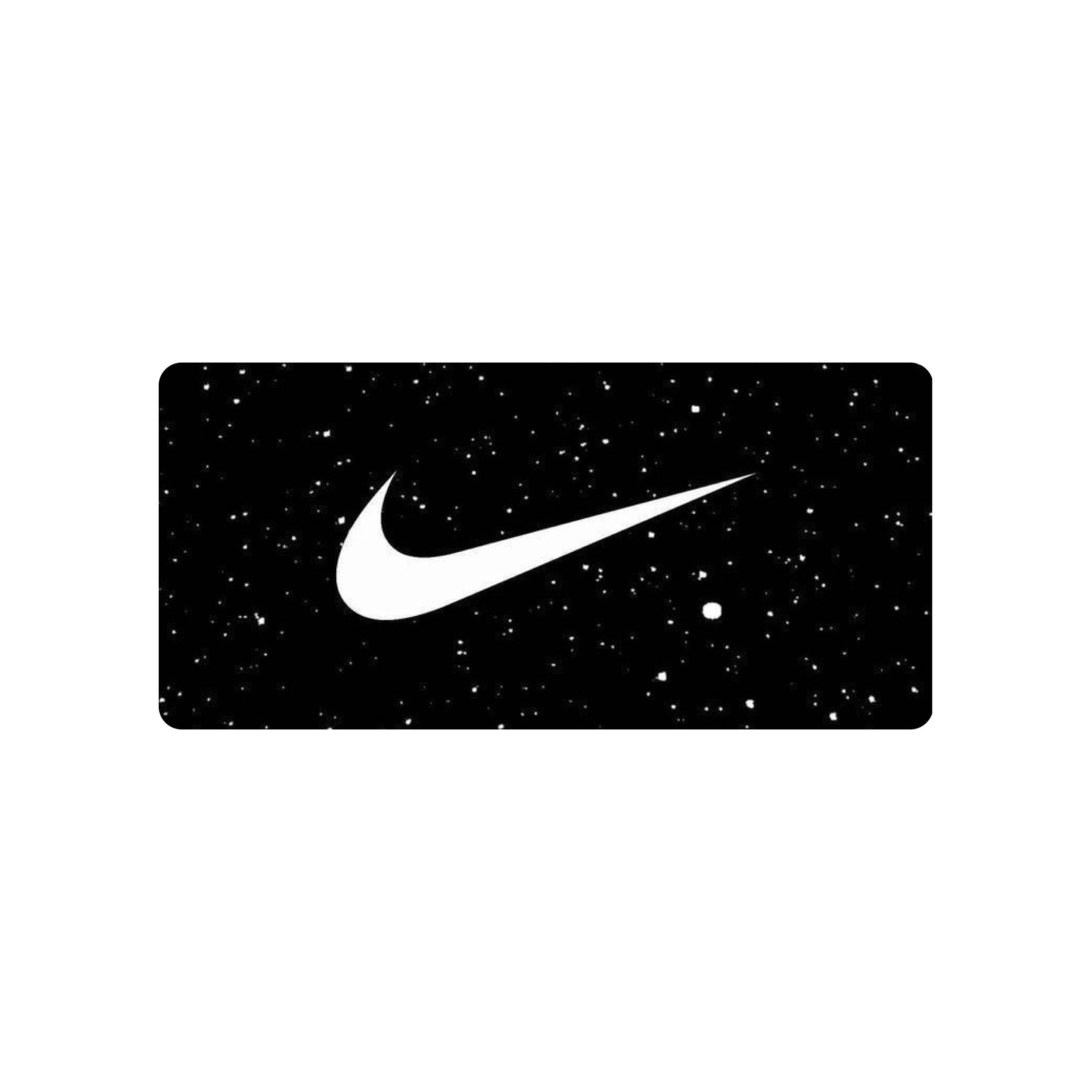 Mousepad Logo Nike con fondo negro estrellado 56x26 Classic | Custom