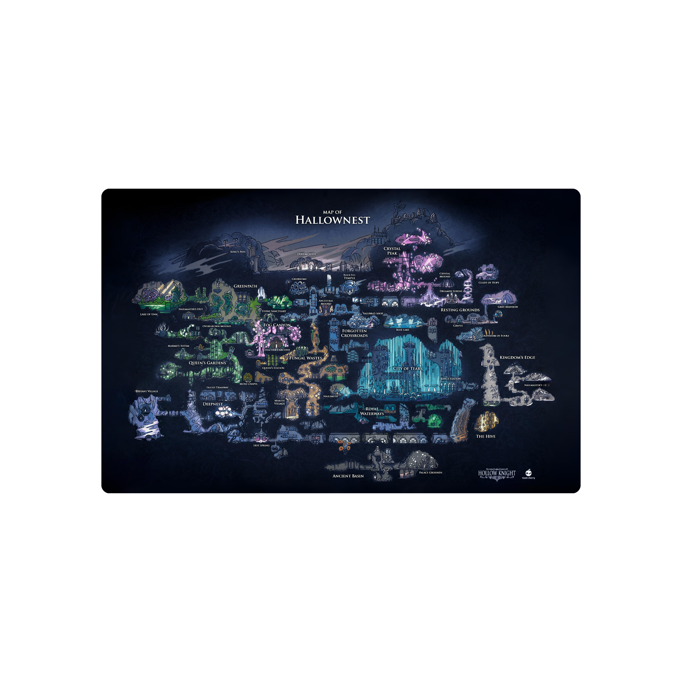 Mousepad Mapa Hollow Knight 82x52 Classic | Custom