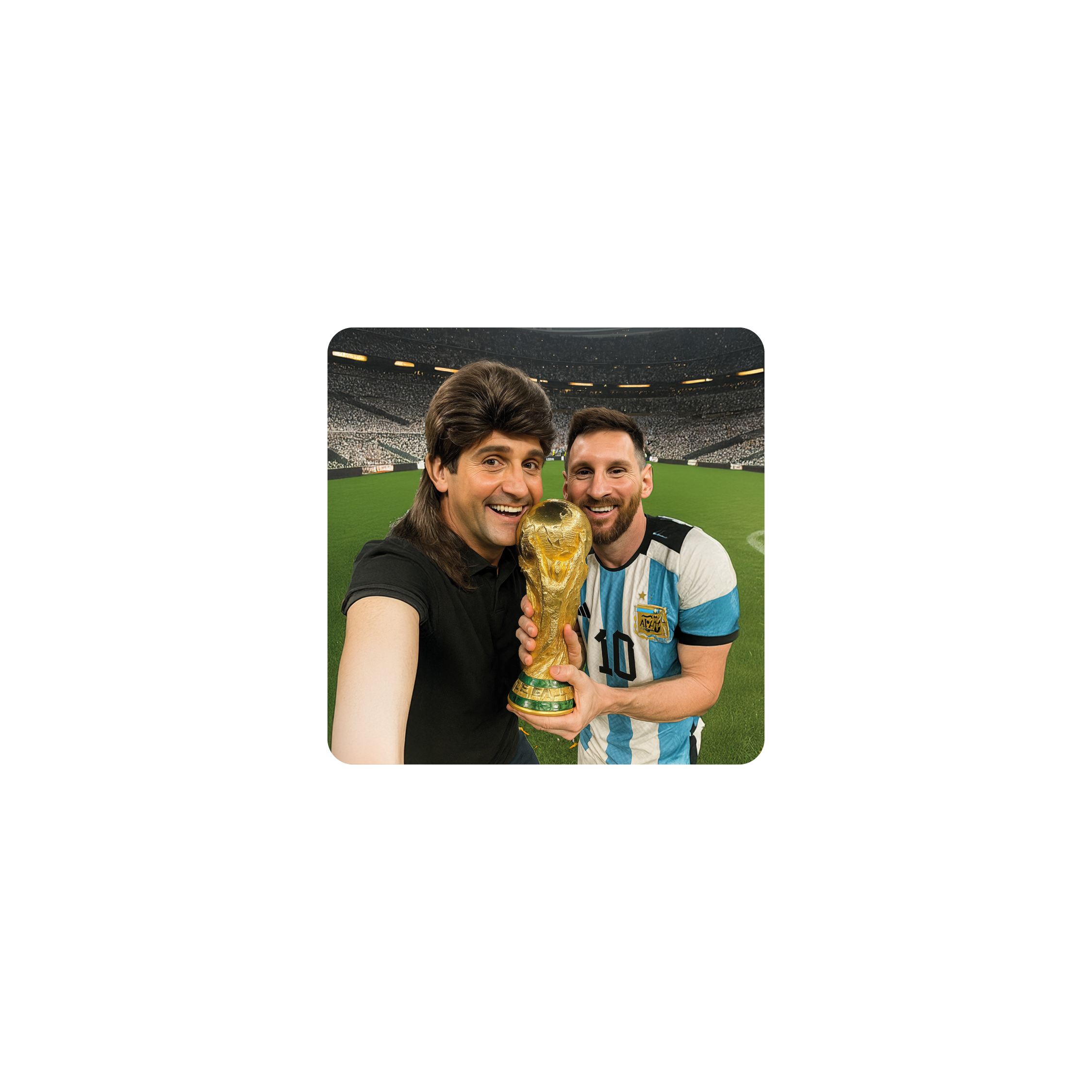 Mousepad Messi selfie 25x25 PRO | Custom
