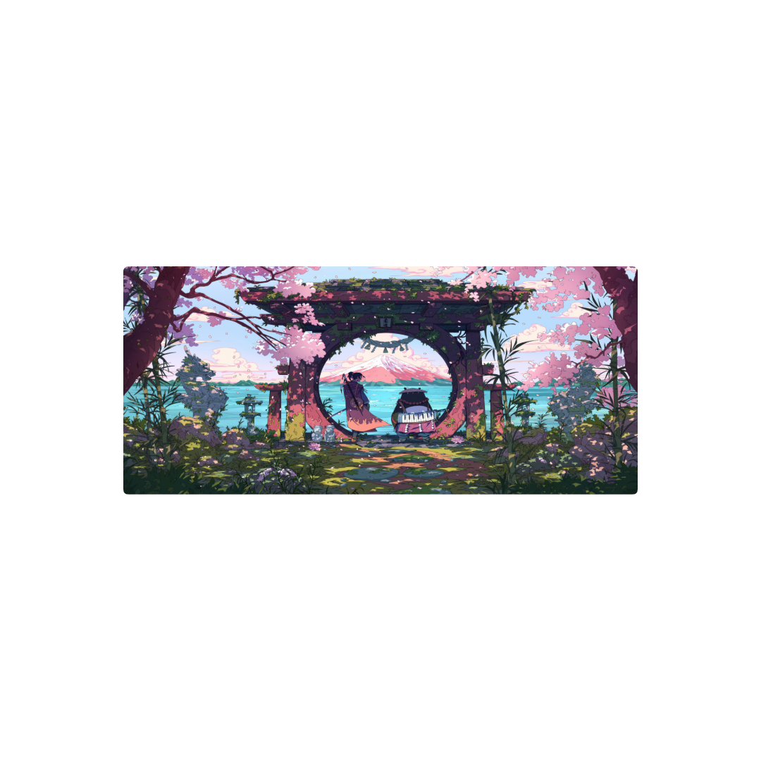 Hojas y arco rosa